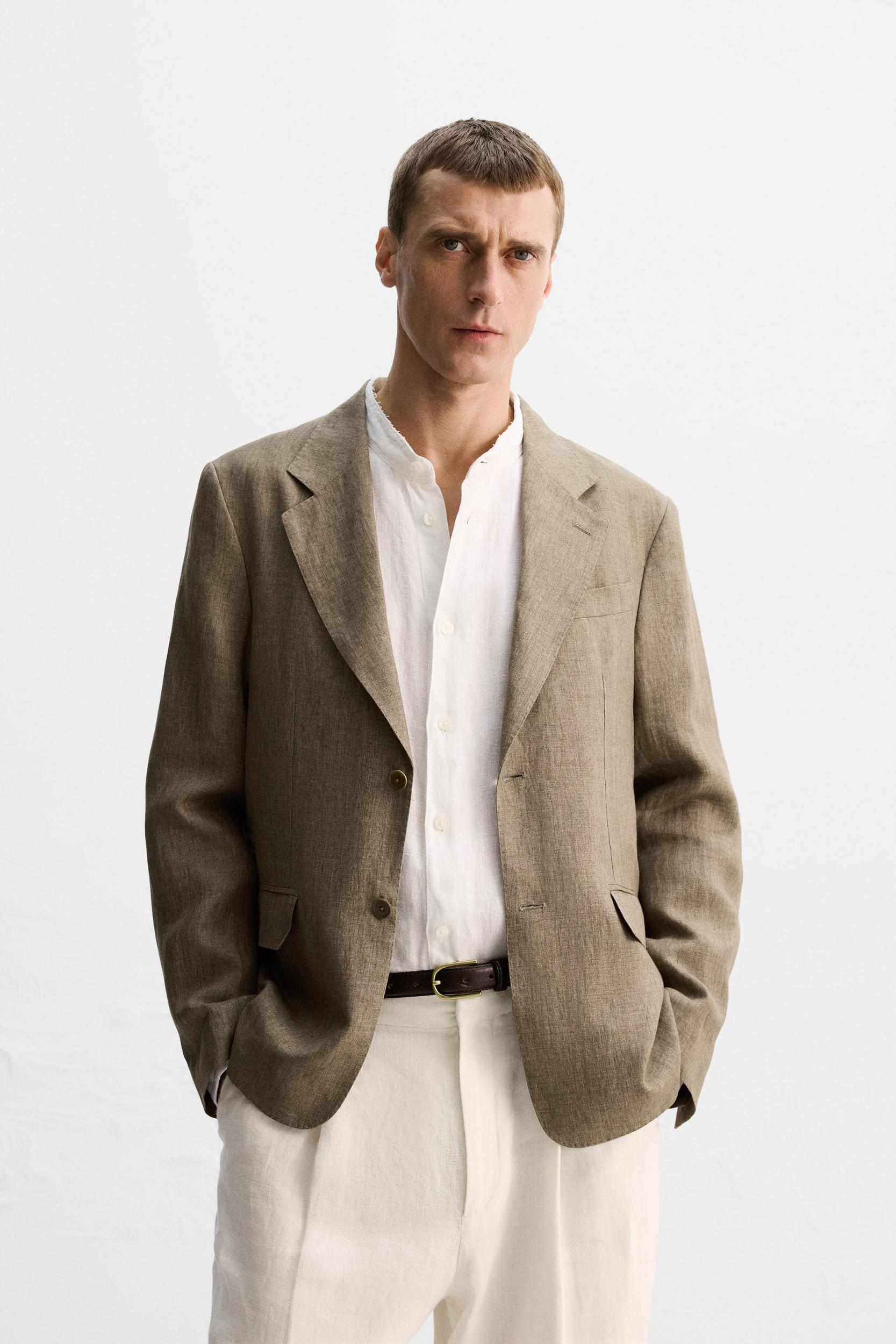 LIMITED EDITION 100% LINEN SUIT BLAZER Product Image