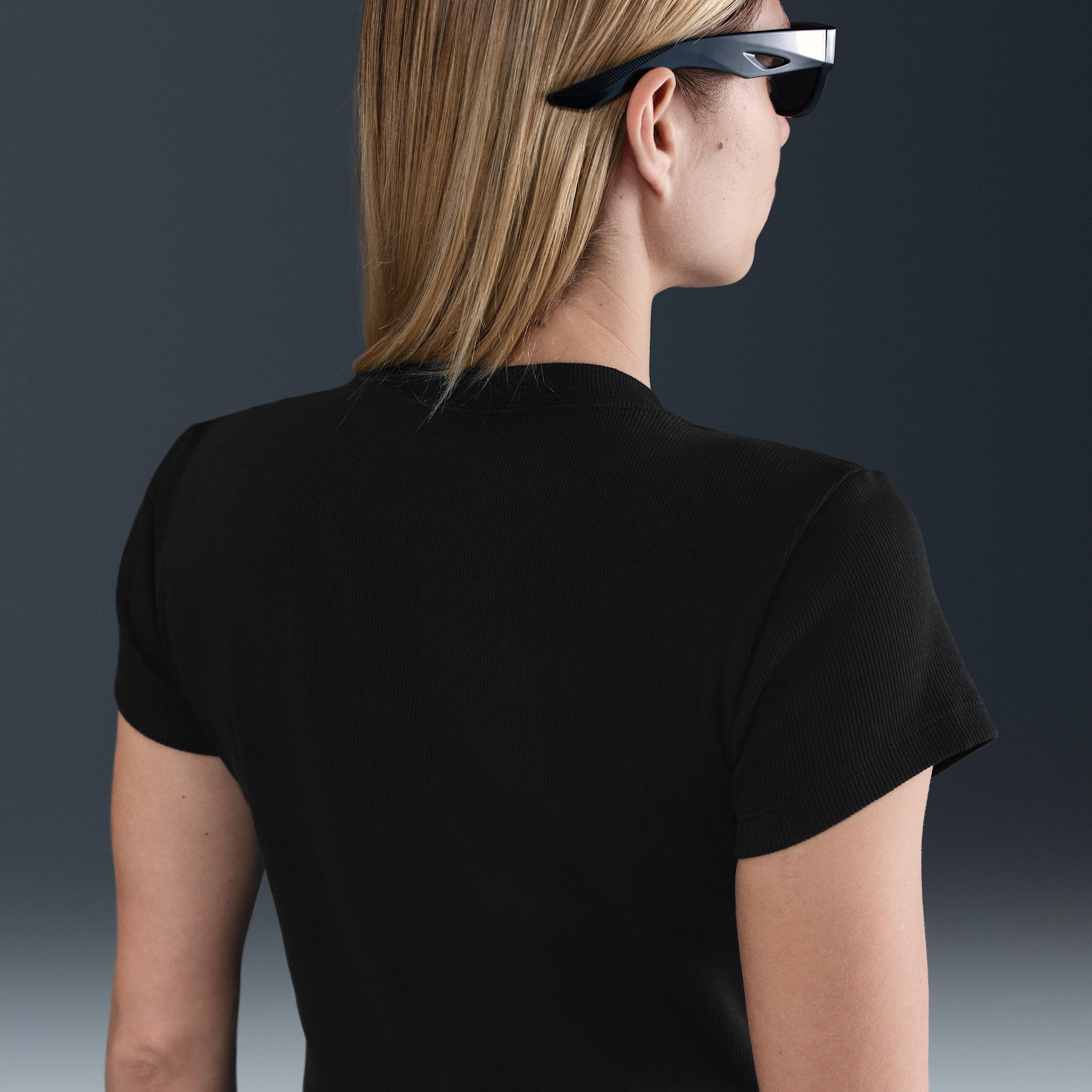 Womens Nike Sportswear Tight Ribbed Short-Sleeve T-Shirt | HV4994-010 Product Image