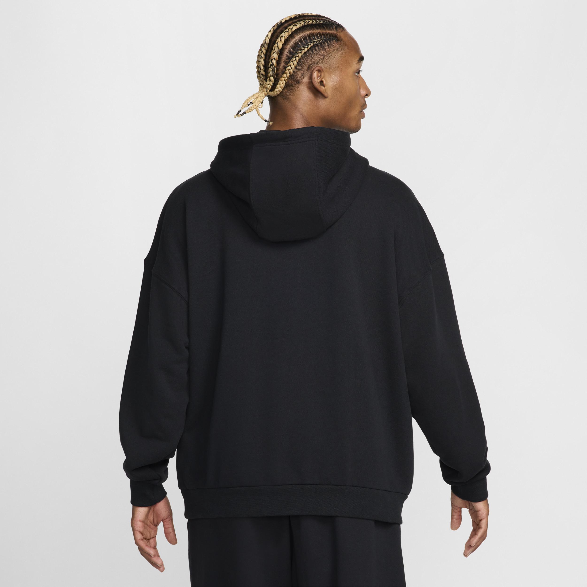Nike Mens Club Fleece Oversized French Terry Pullover Hoodie | HJ1816-010 Product Image