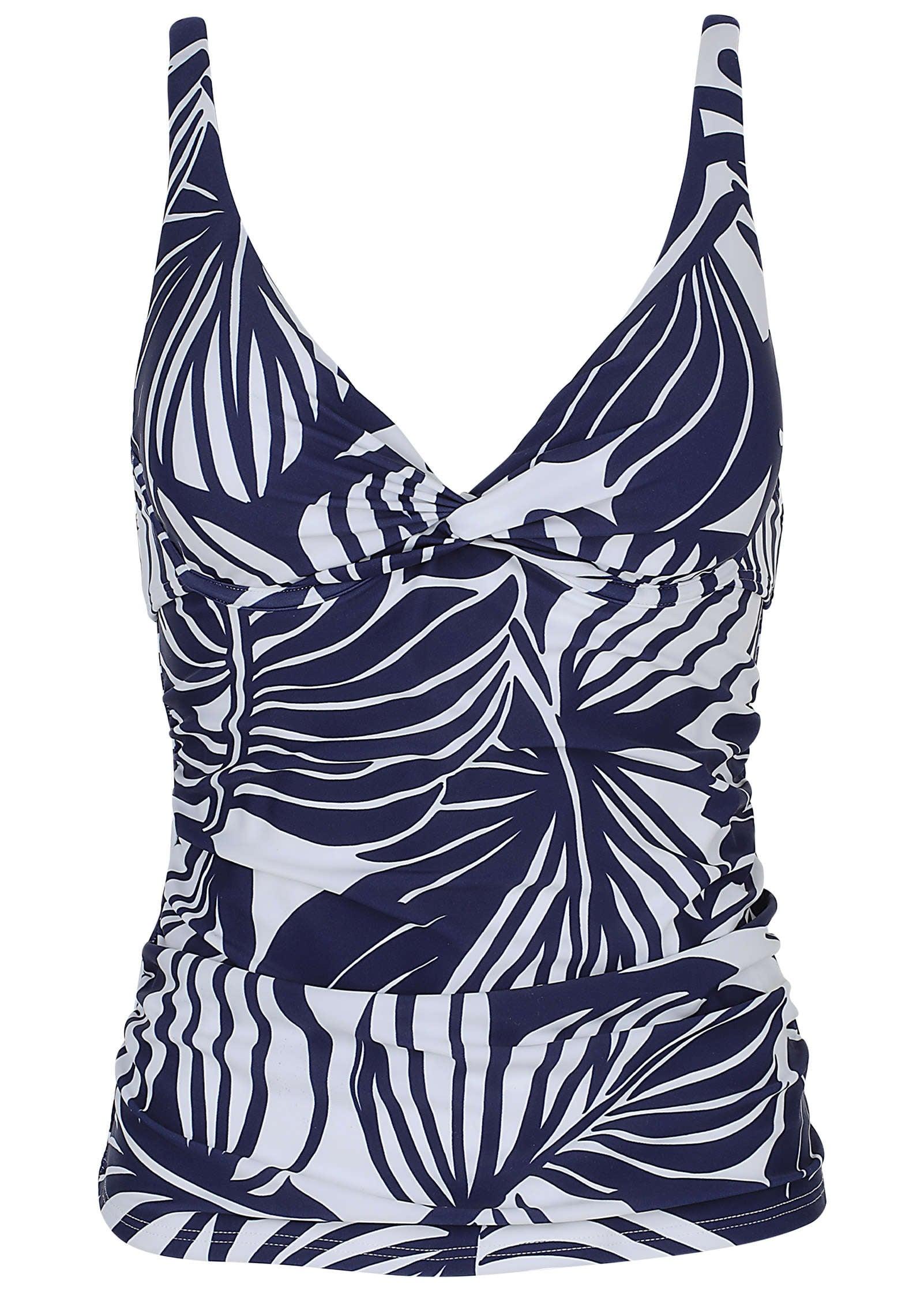 Paros Underwire Tankini - Contrast Bold Leaves Product Image