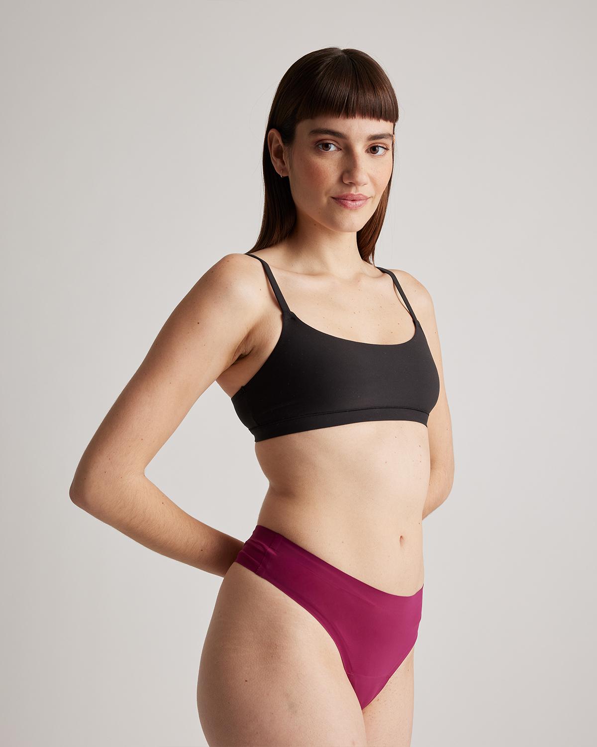 Quince | Women's Invisible Bonded Thong Size XS, Nylon/Spandex Product Image