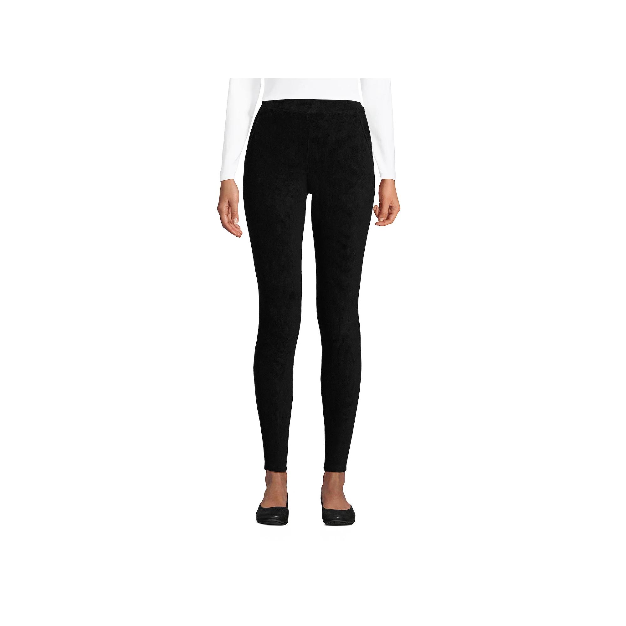 Petites' Lands' End Sport Knit High-Rise Corduroy Leggings, Women's,  Product Image