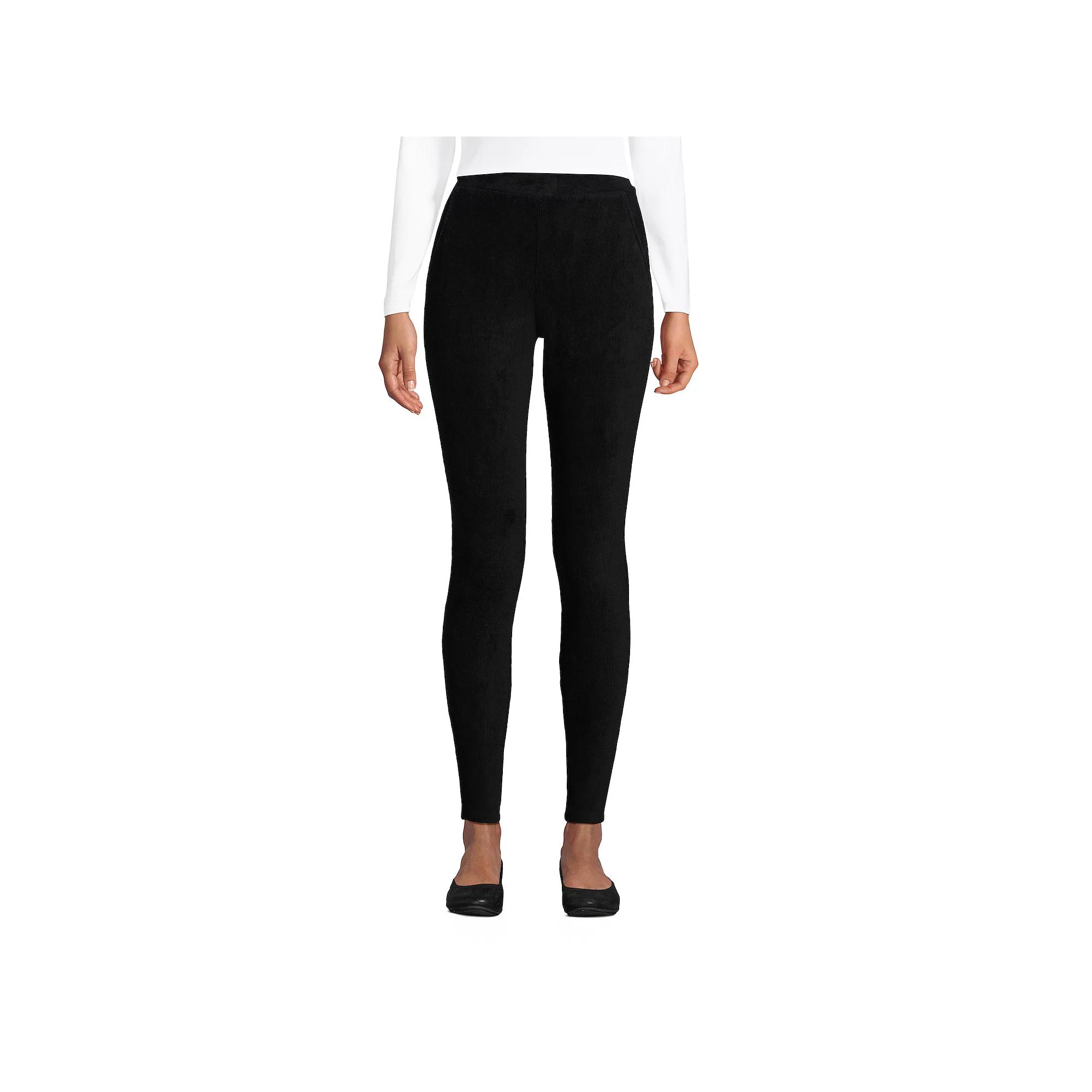 Petites' Lands' End Sport Knit High-Rise Corduroy Leggings, Women's,  Product Image