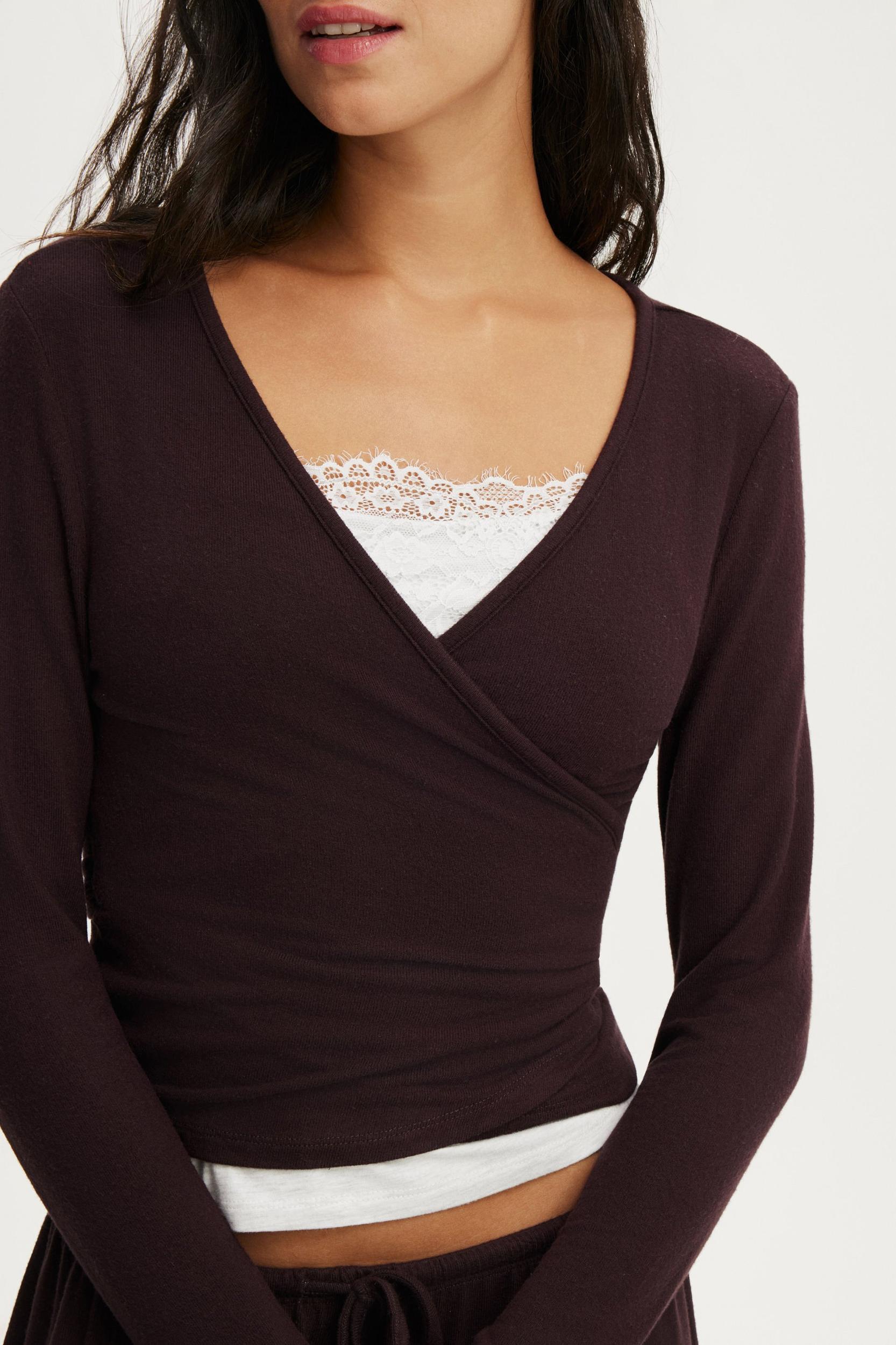 Super Soft Wrap Long Sleeve Top Product Image