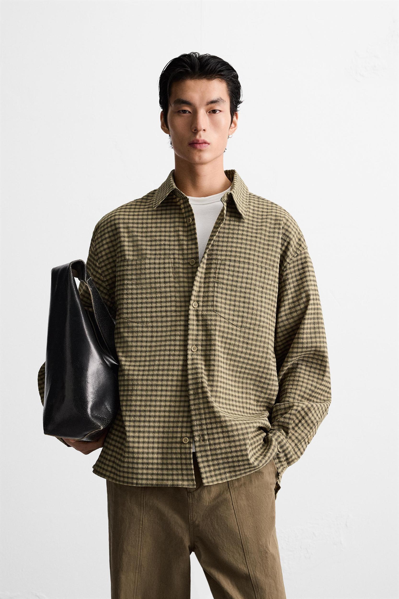 Seersucker Plaid Shirt Product Image