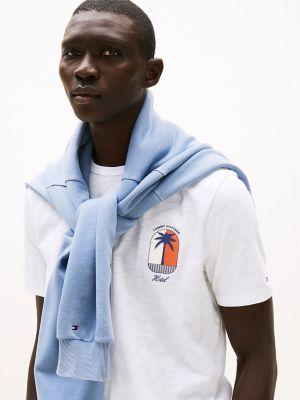 Palm Tree Logo Slub Cotton T-Shirt Product Image