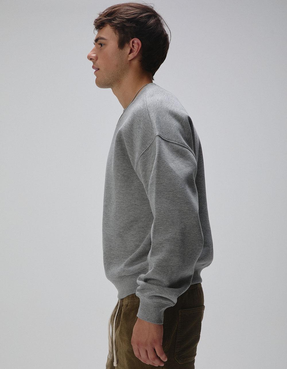 RSQ Mens Oversized Crewneck Sweatshirt - OLIVE Product Image