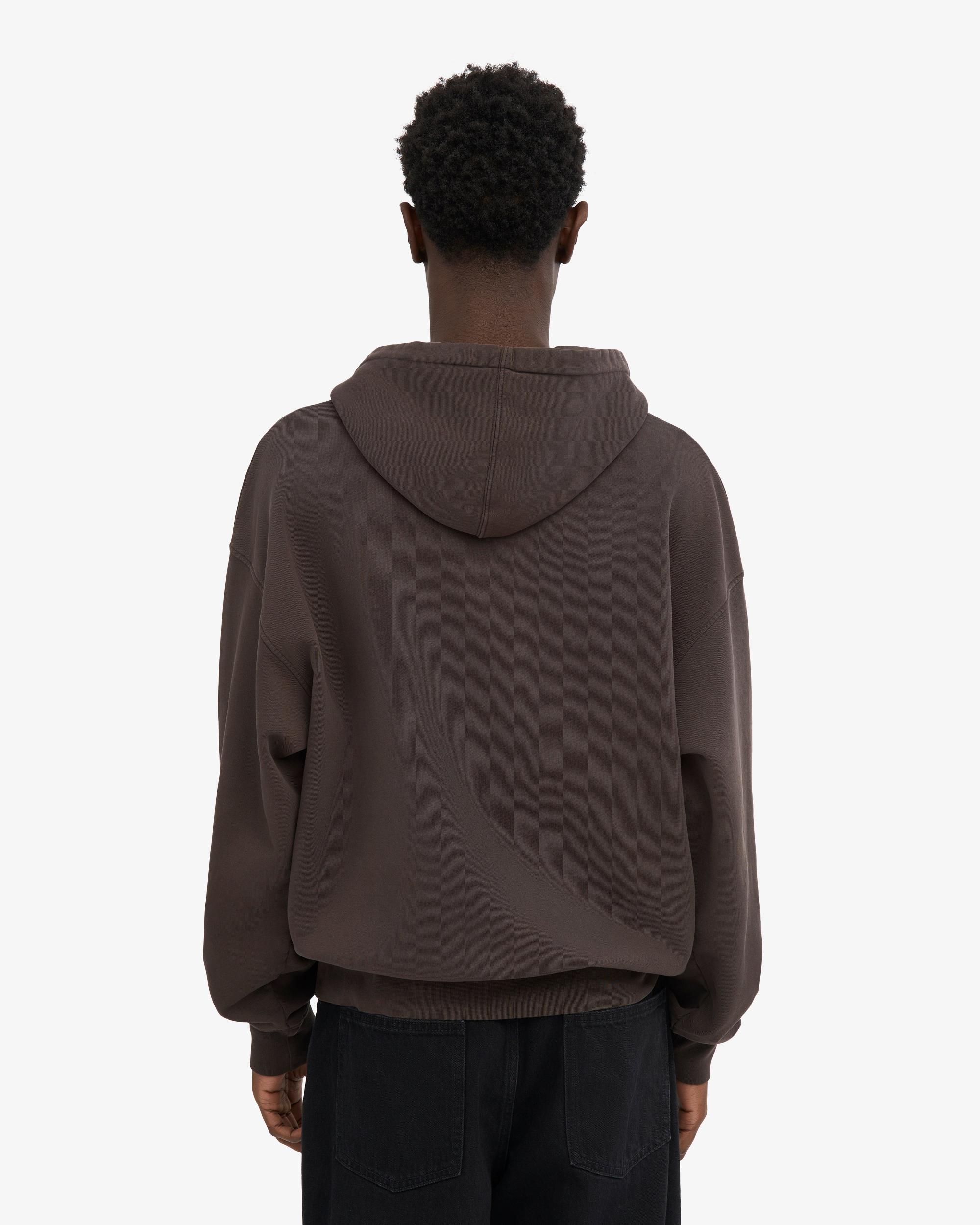 Organic Oversized Zip Hood - Coffee Brown Product Image