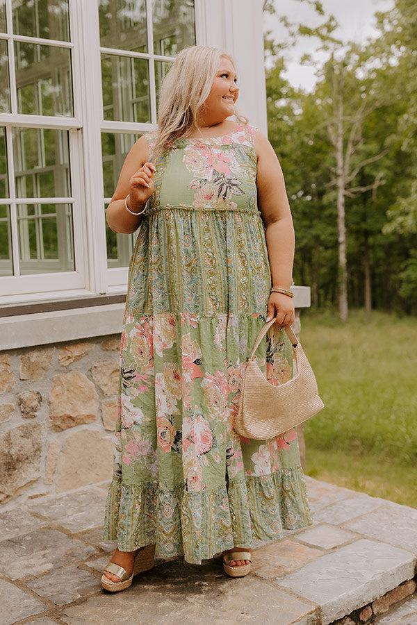 Petal Promenade Tiered Maxi Dress Curves Product Image