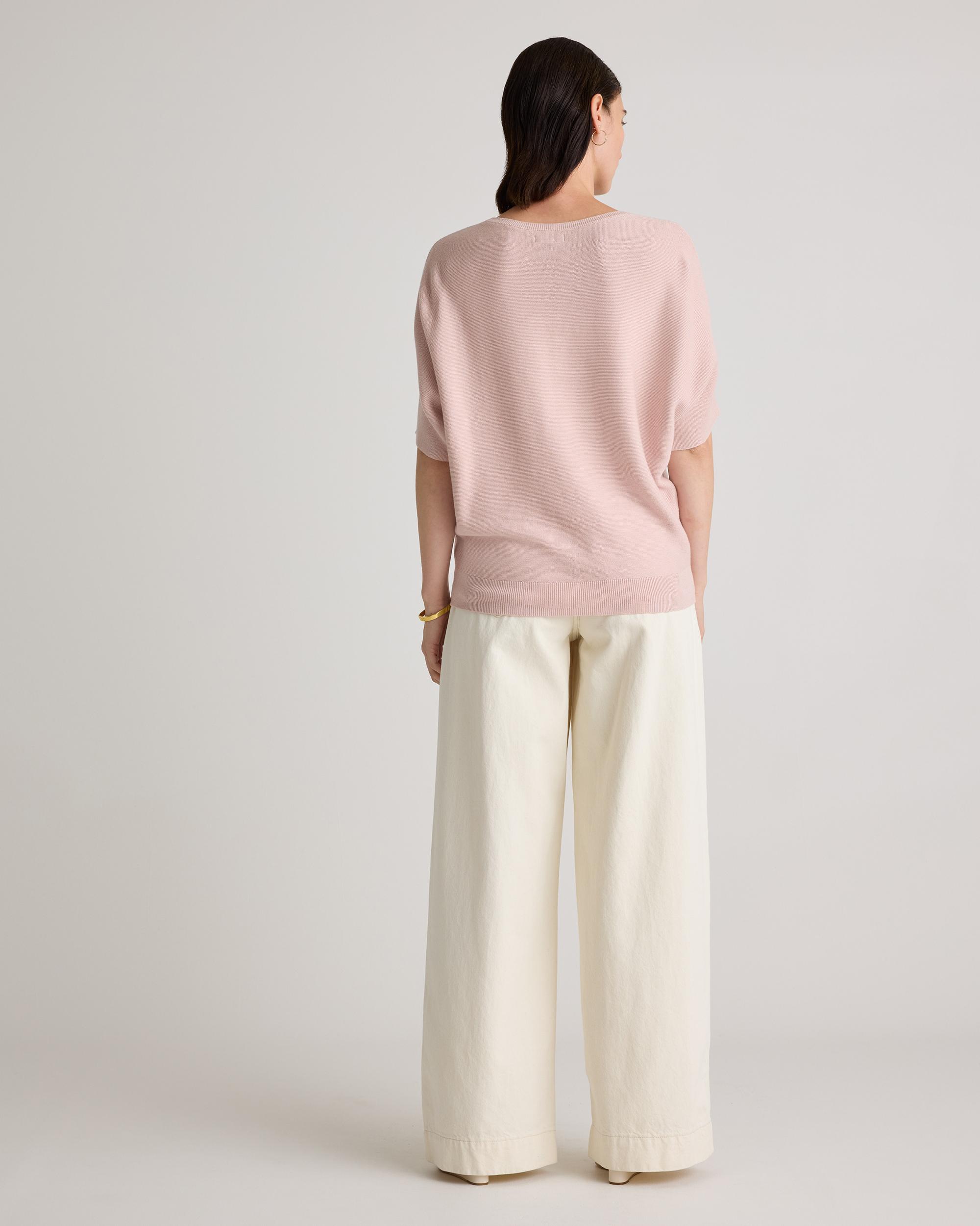 Quince | Women's Lightweight Cotton Cashmere Link-Stitch Dolman Sweater Size XL Product Image