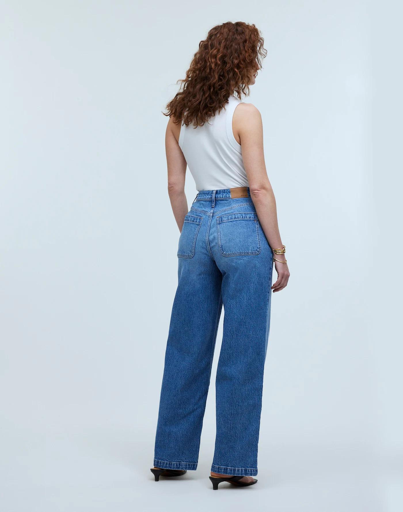 The Petite Curvy Emmett Wide-Leg Jean: Patch Pocket Edition Product Image