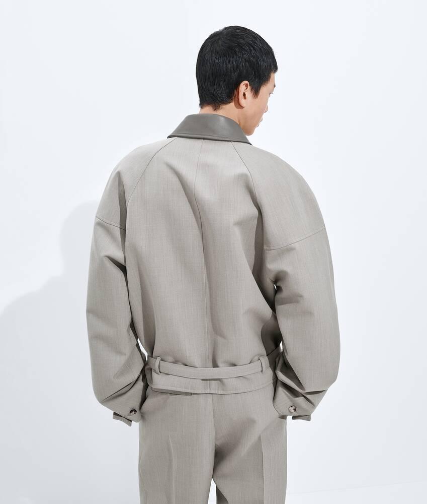 Men's Wool Melange Blouson in Stone melange Product Image