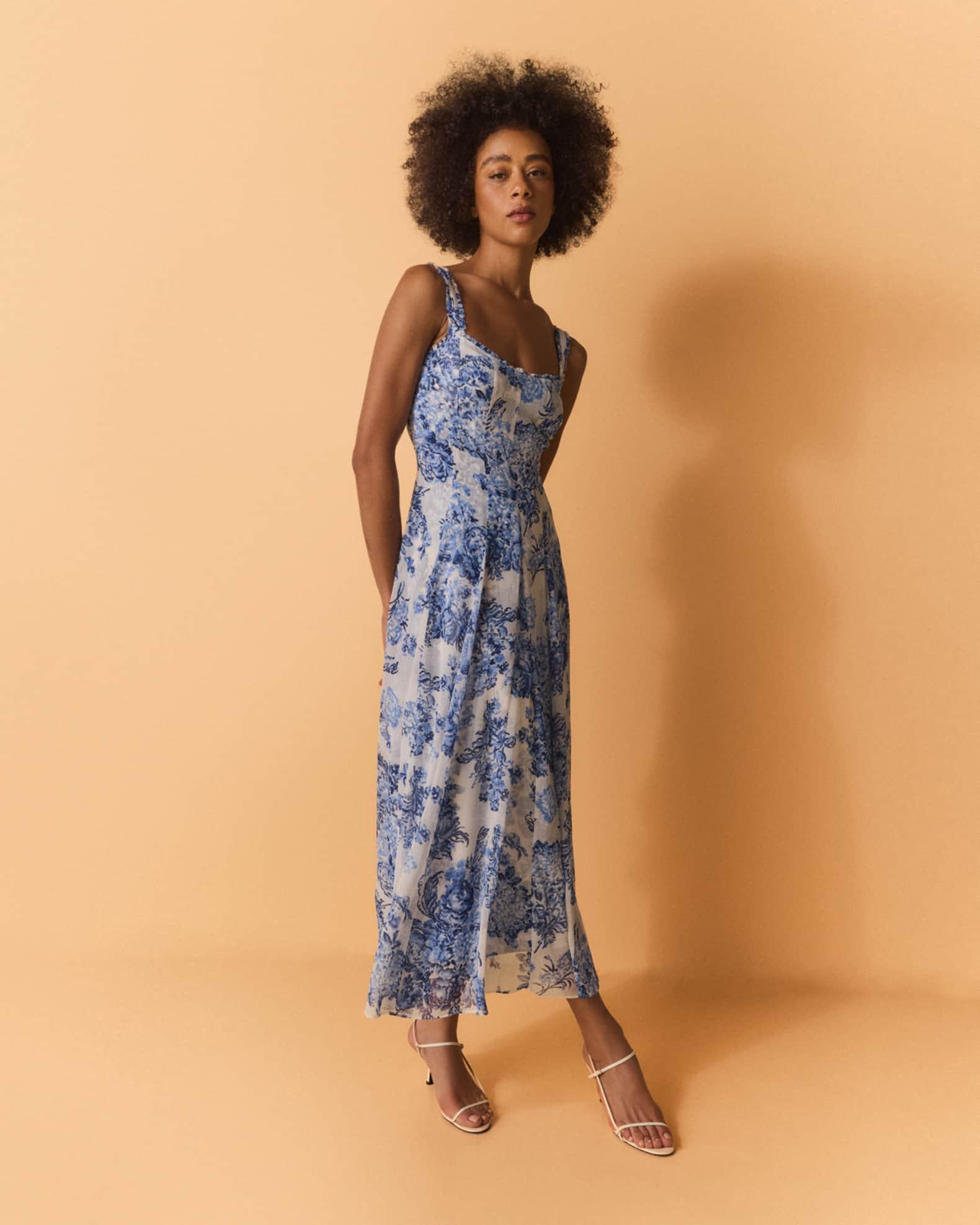 Marmo Sleeveless Costal Bouquet Dress Product Image