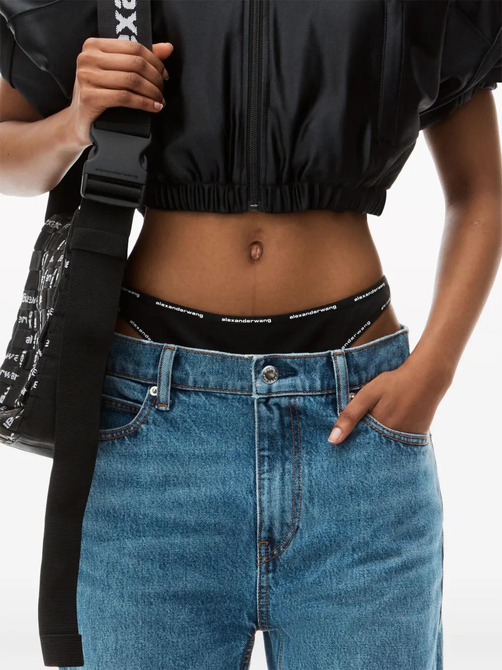 logo-waistband straight-leg jeans Product Image