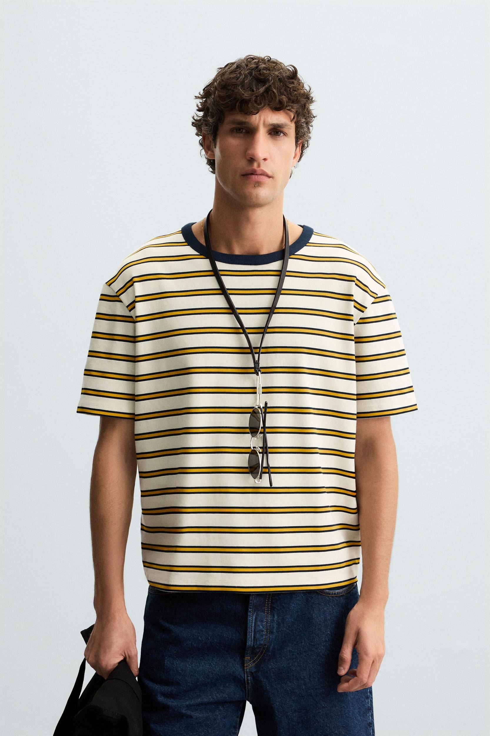 STRIPED JACQUARD T-SHIRT Product Image