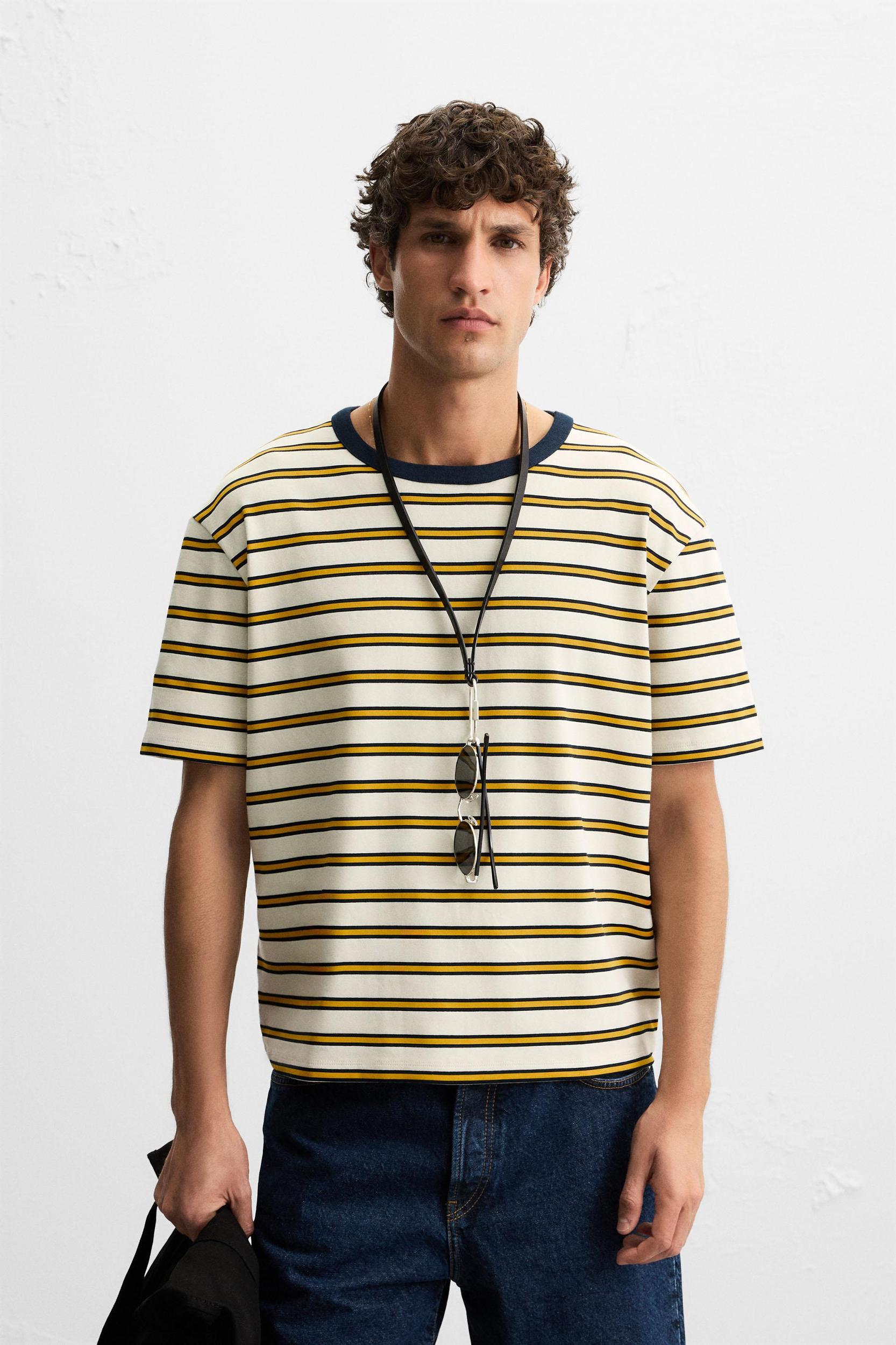 STRIPED JACQUARD T-SHIRT Product Image