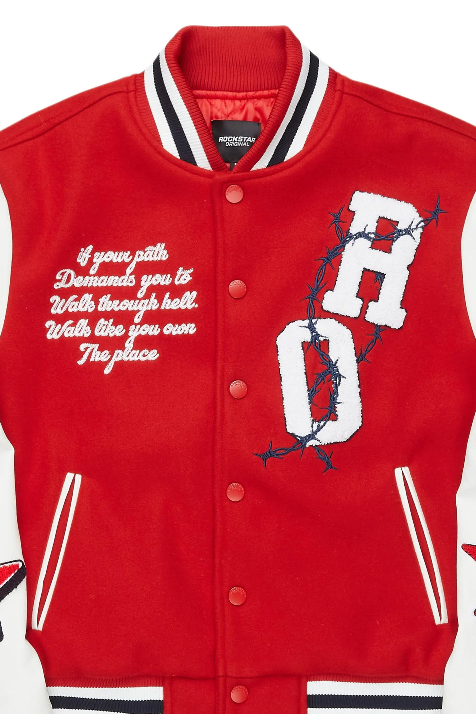 Skoll Red Varsity Jacket Male Product Image