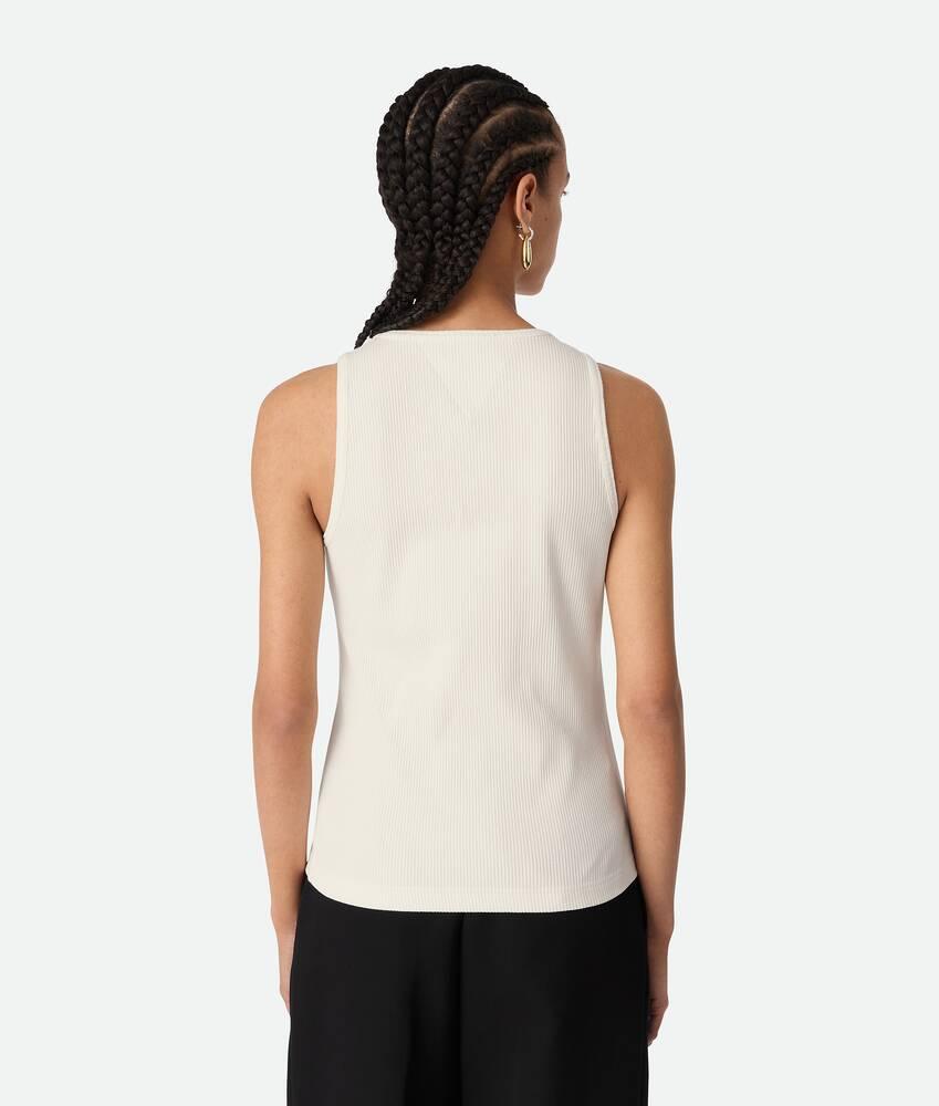 Women's Cotton Ribbed Tank Top in Chalk Product Image
