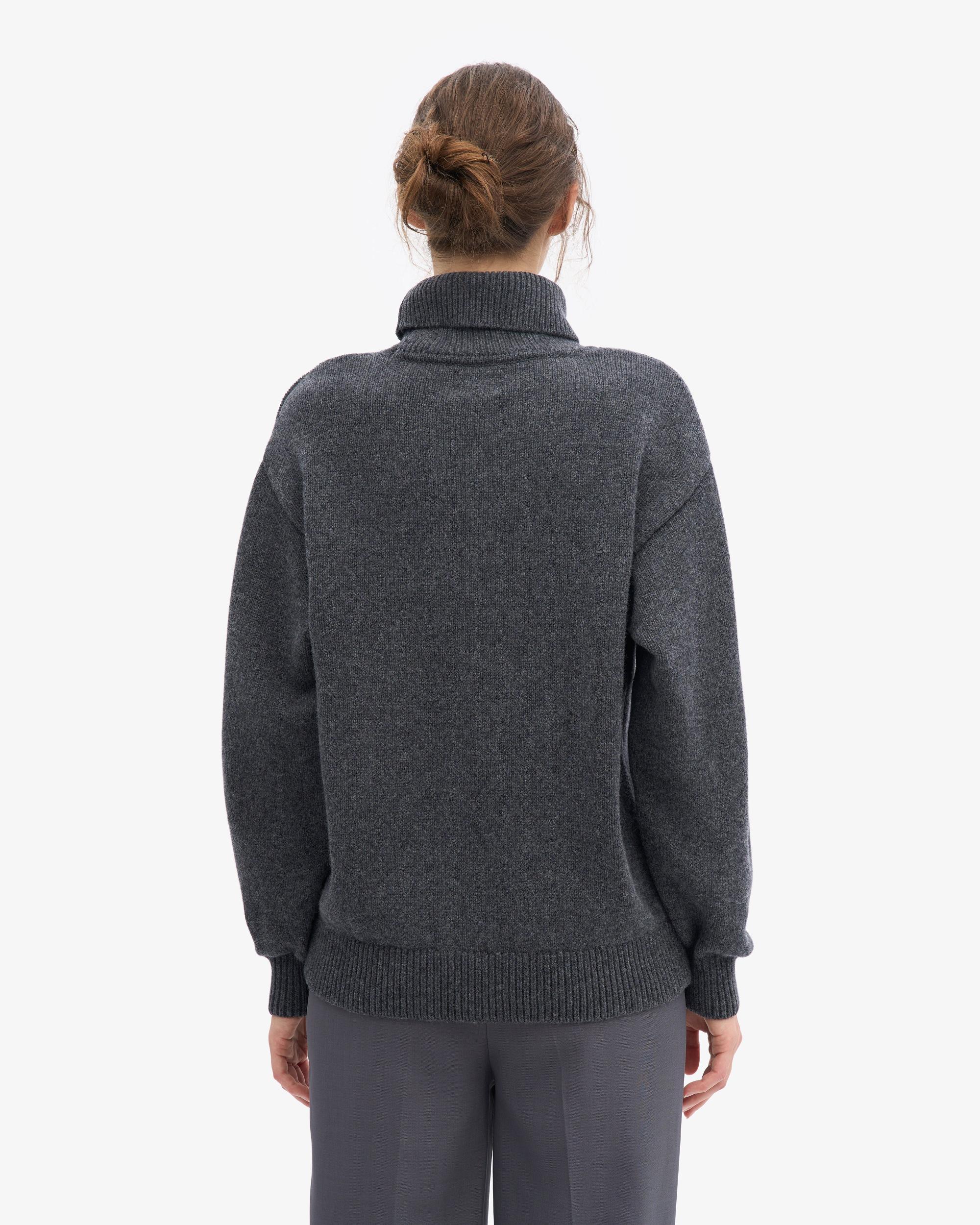 Merino Wool Turtleneck - Coffee Brown Product Image