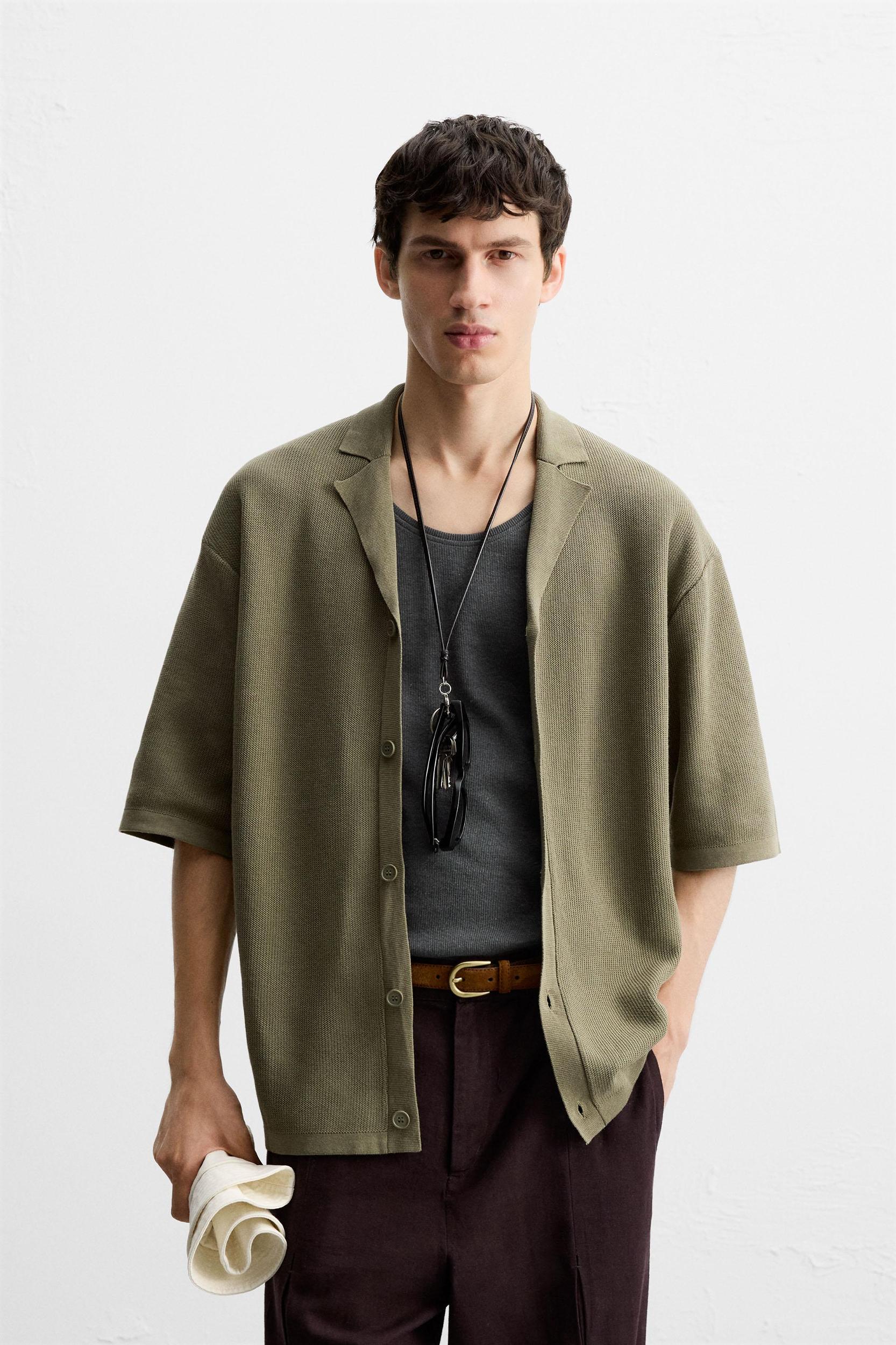 TEXTURED KNIT SHIRT Product Image