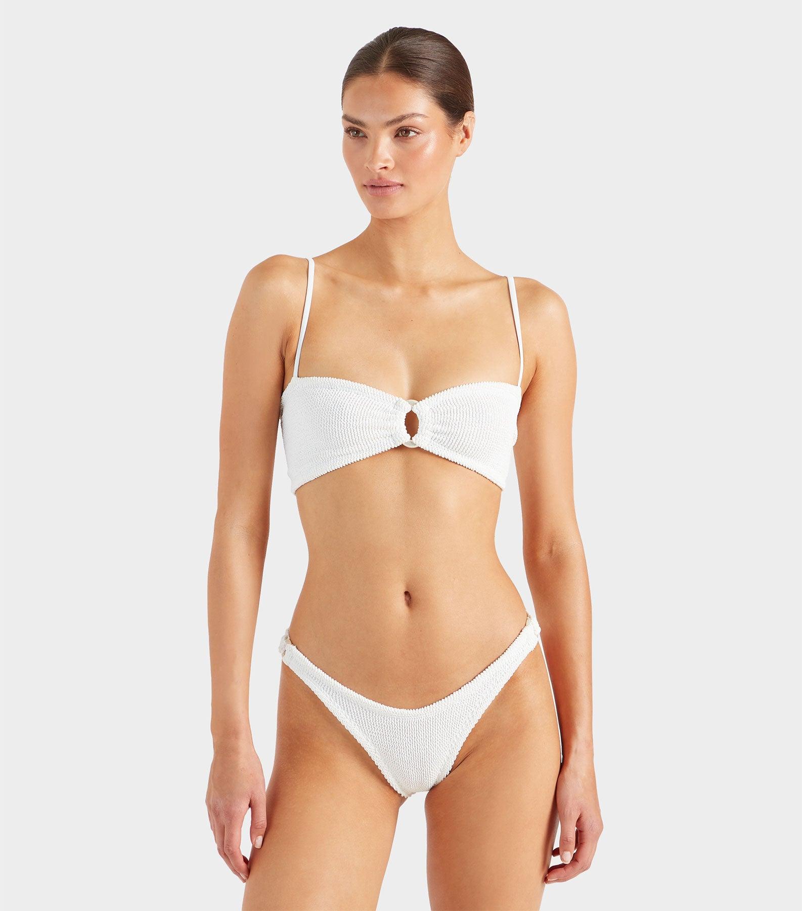 Misty Bikini With Pearly Hoop - White Product Image