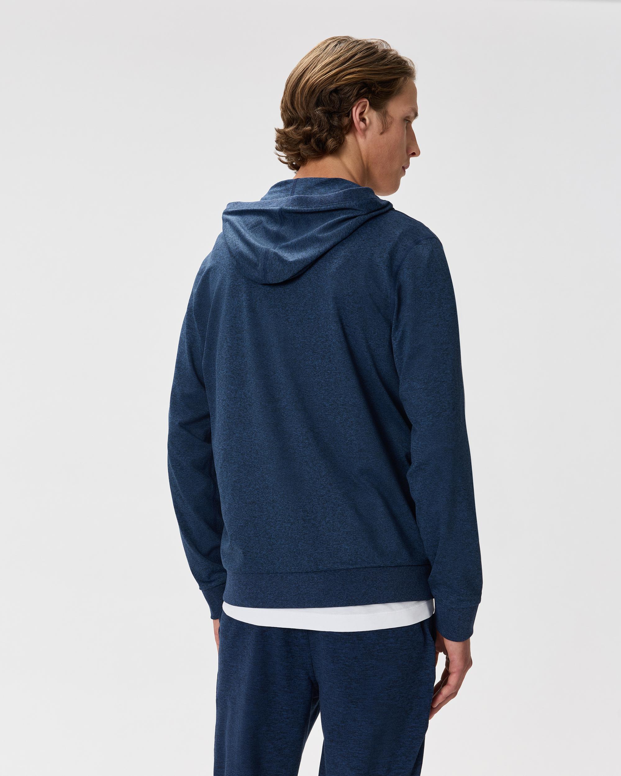Quince | Men's Flowknit Performance Full-Zip Chest Pocket Hoodie Recycled Polyester Product Image