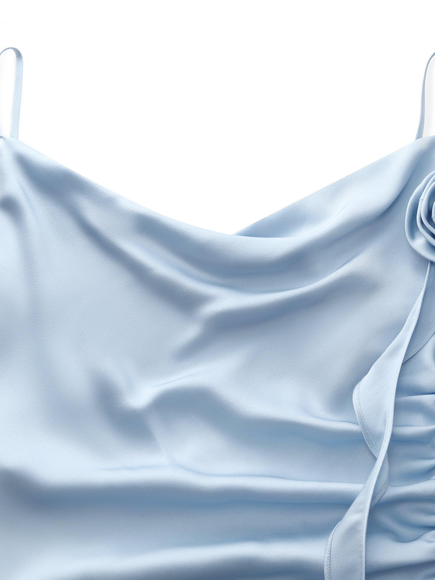 22MM Mulberry Silk Women Cowl Neck Slip Maxi Dress Product Image