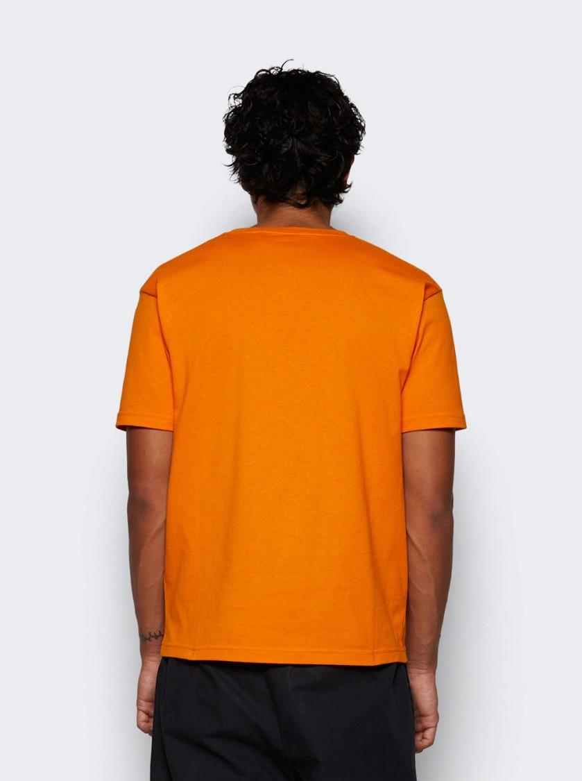 VALENTINO Cotton T-shirt With Chez Print In Orange Product Image