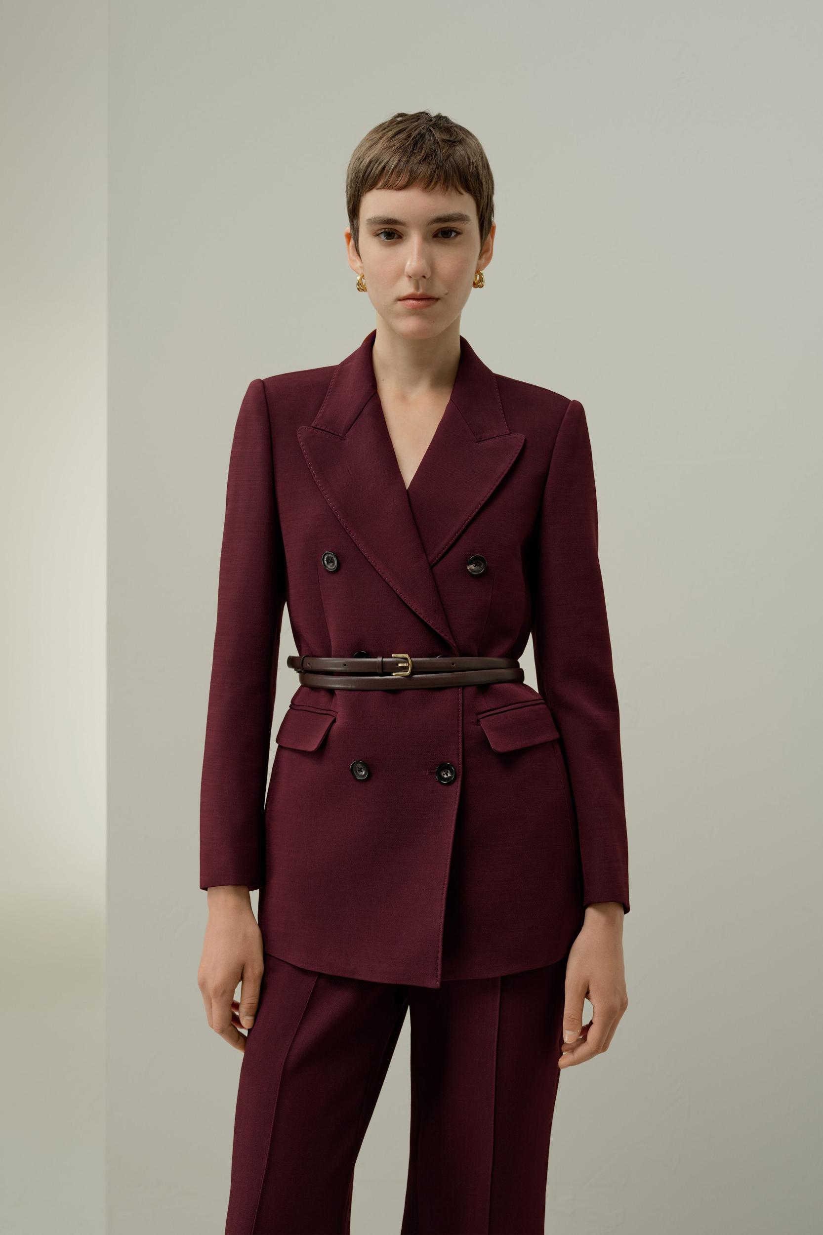 Slim Double-Strap Leather Belt Product Image