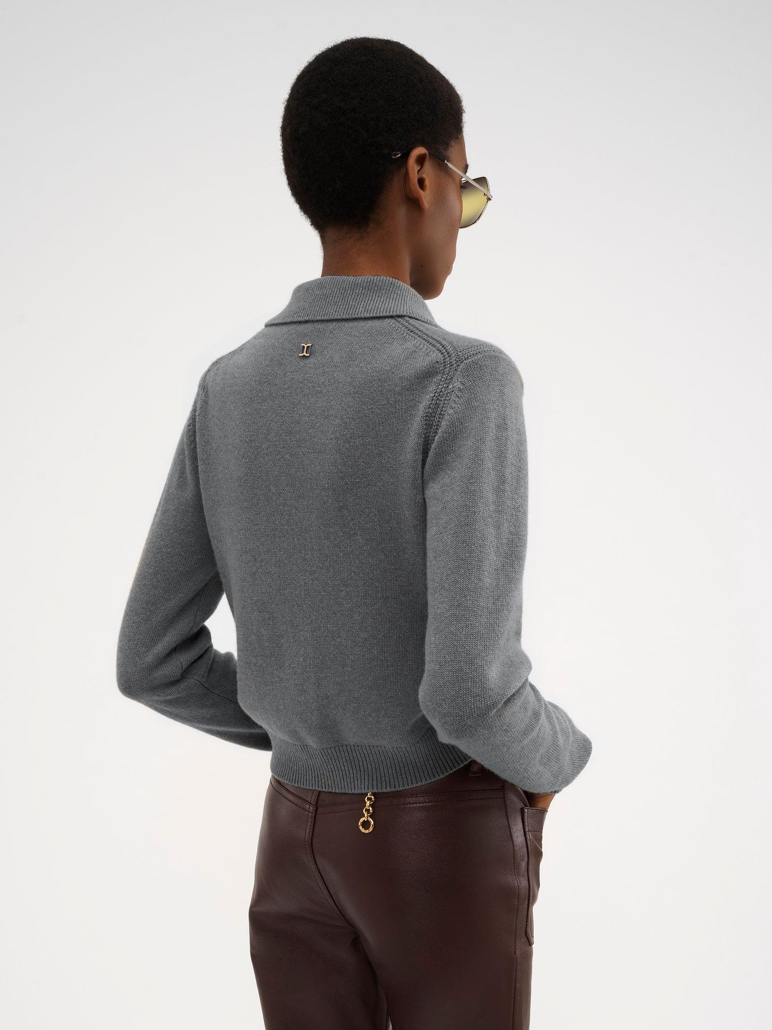 Polo sweater in wool & cashmere Product Image