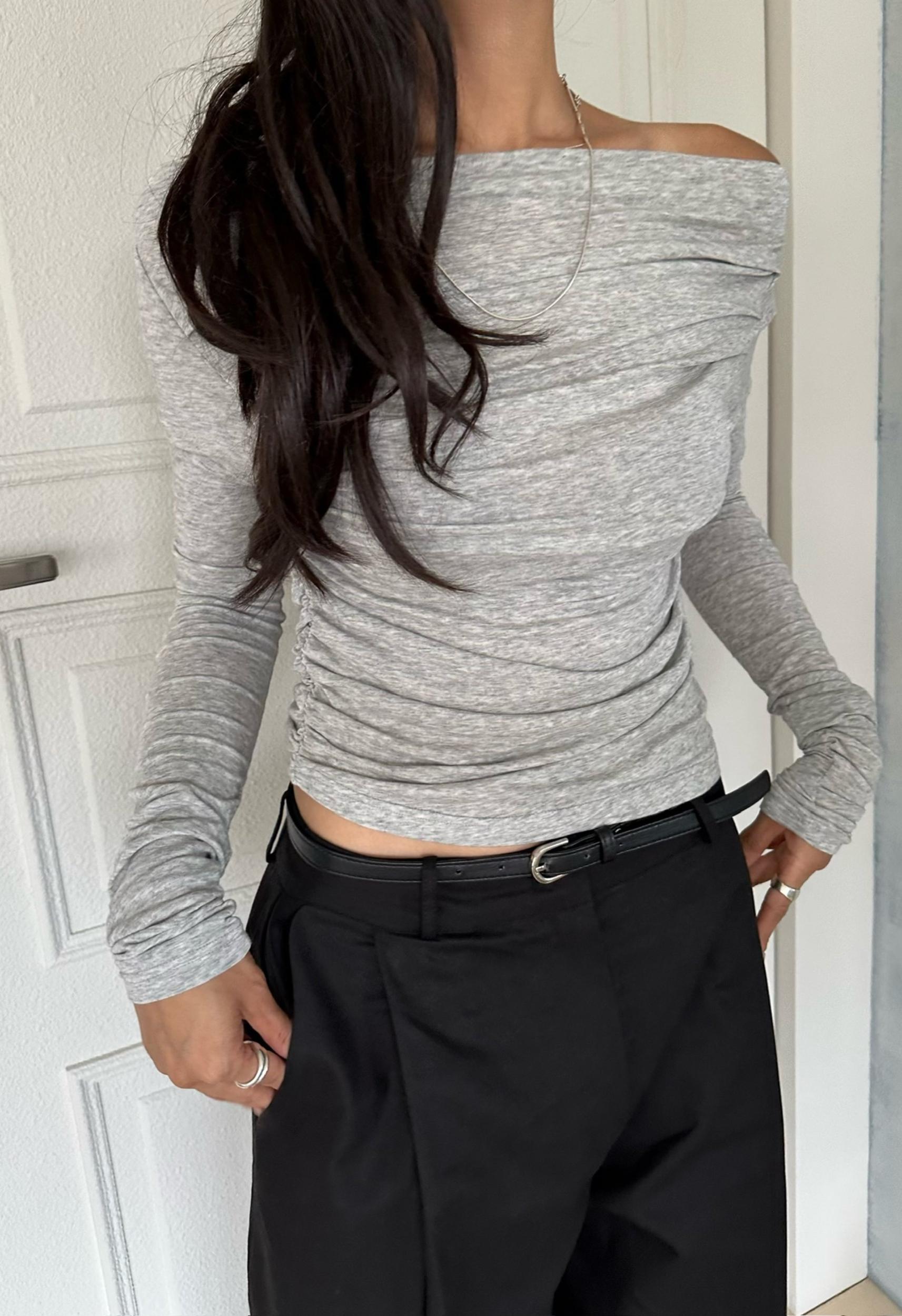 Corina Top in Grey Product Image