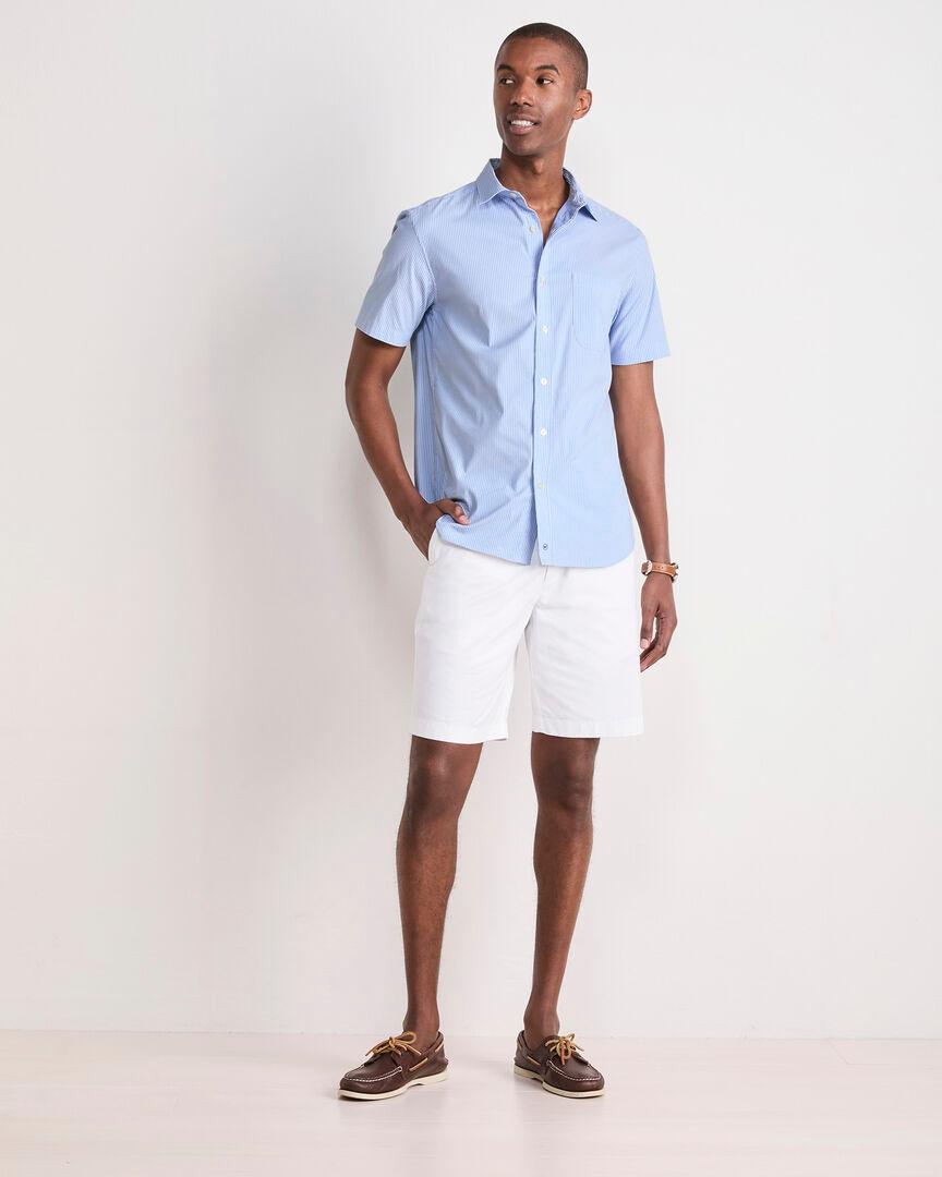 Tiburon Stripe Performance Cotton Short-Sleeve Shirt Product Image