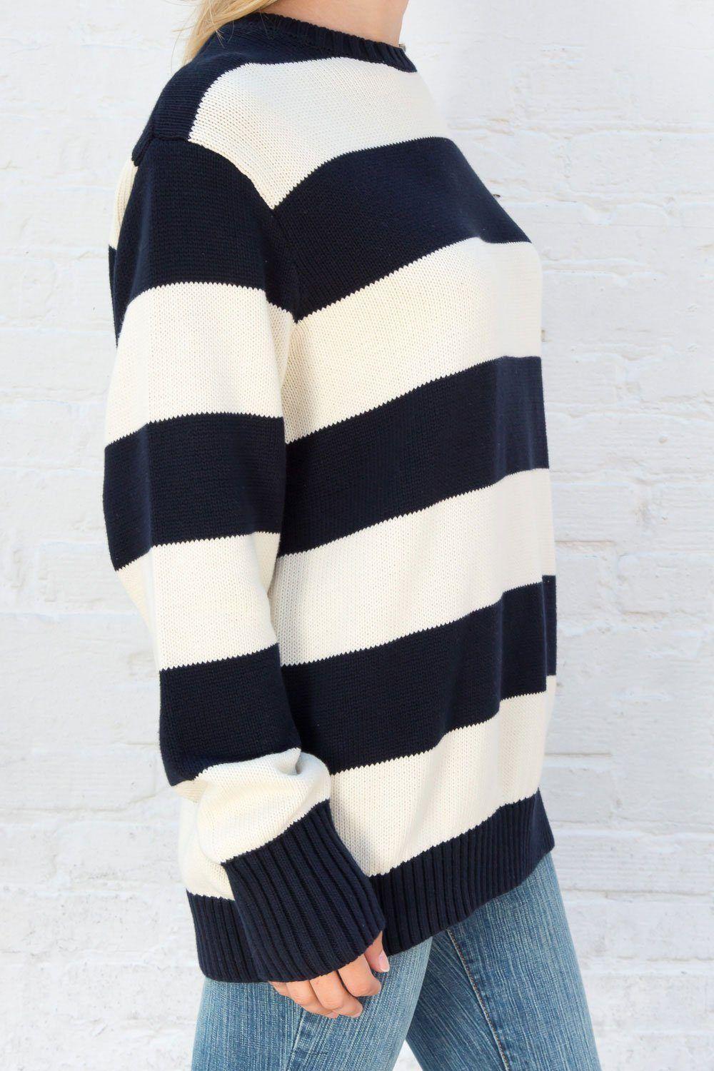 Brianna Cotton Thick Stripe Sweater Product Image