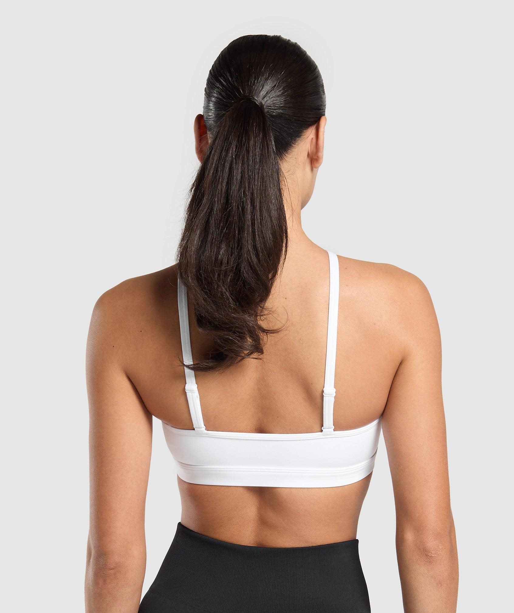 Gymshark Halter Neck Sports Bra - White Female Product Image