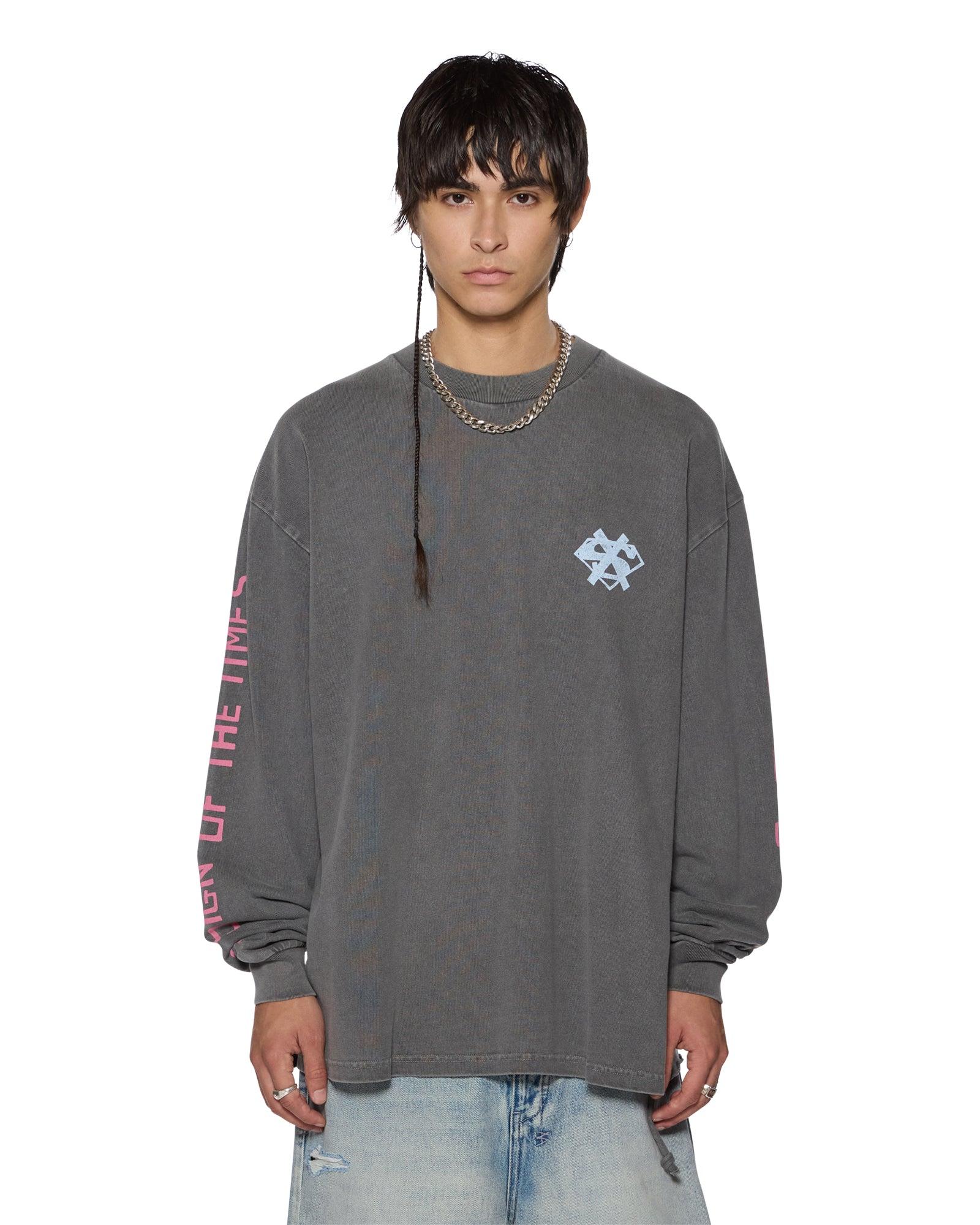 THE SIGN EKCESS LS TEE CHARCOAL Male Product Image