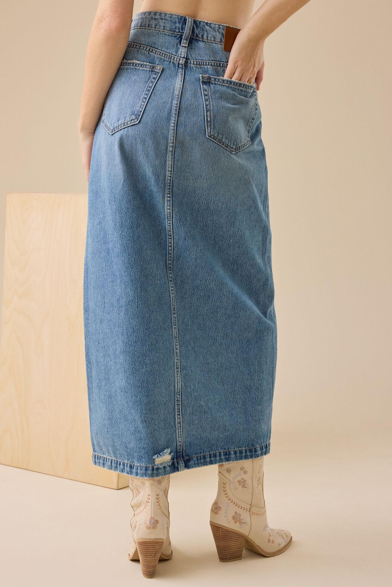 Bratton Denim Midi Skirt Product Image