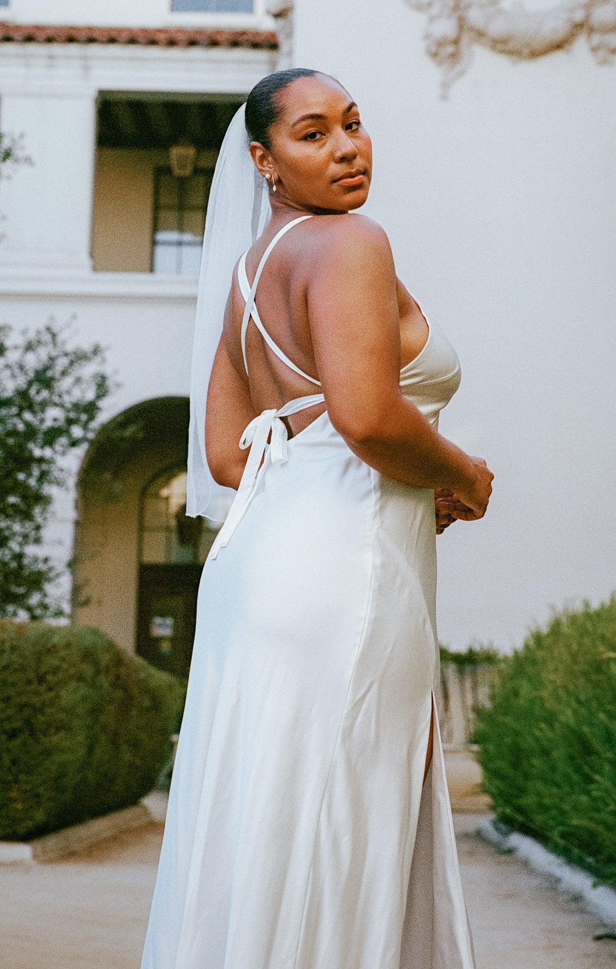 Anderson Maxi Dress ~ Ivory Luxe Satin Product Image