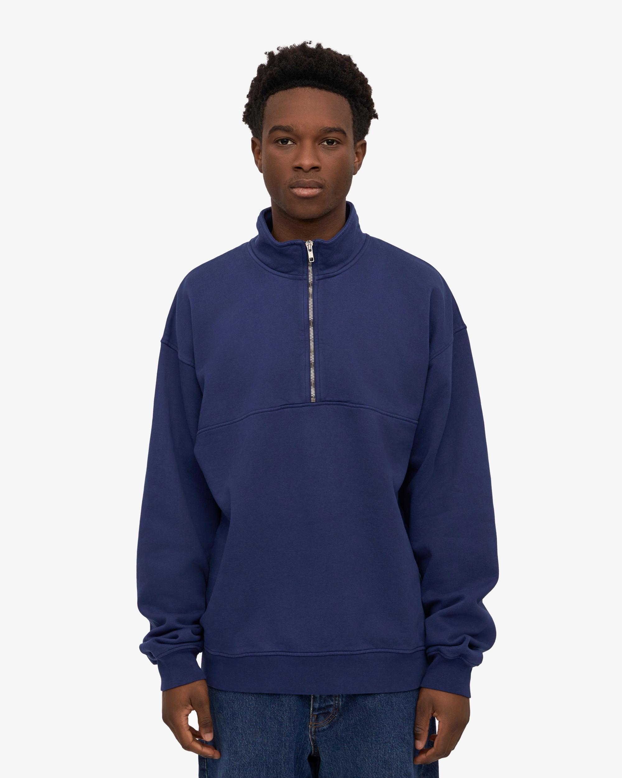 Organic Quarter Zip - Marine Blue Product Image