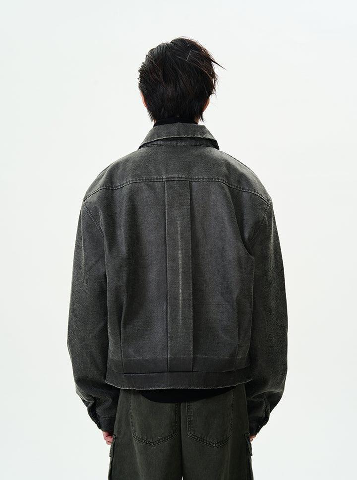 RT No. 11979 DARK GRAY ZIP-UP COLLAR JK Product Image
