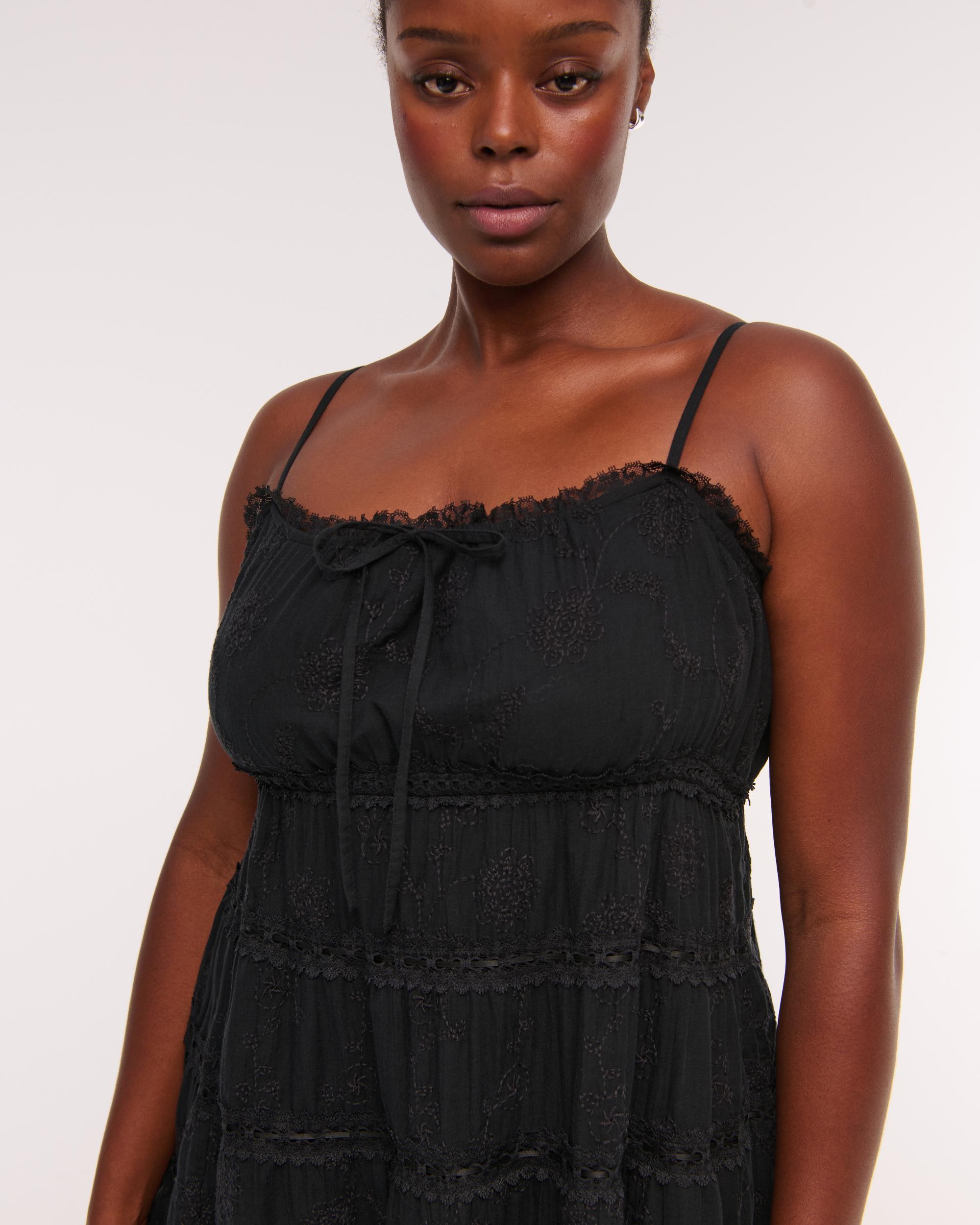 Lace Tie-Front Mini Dress Product Image