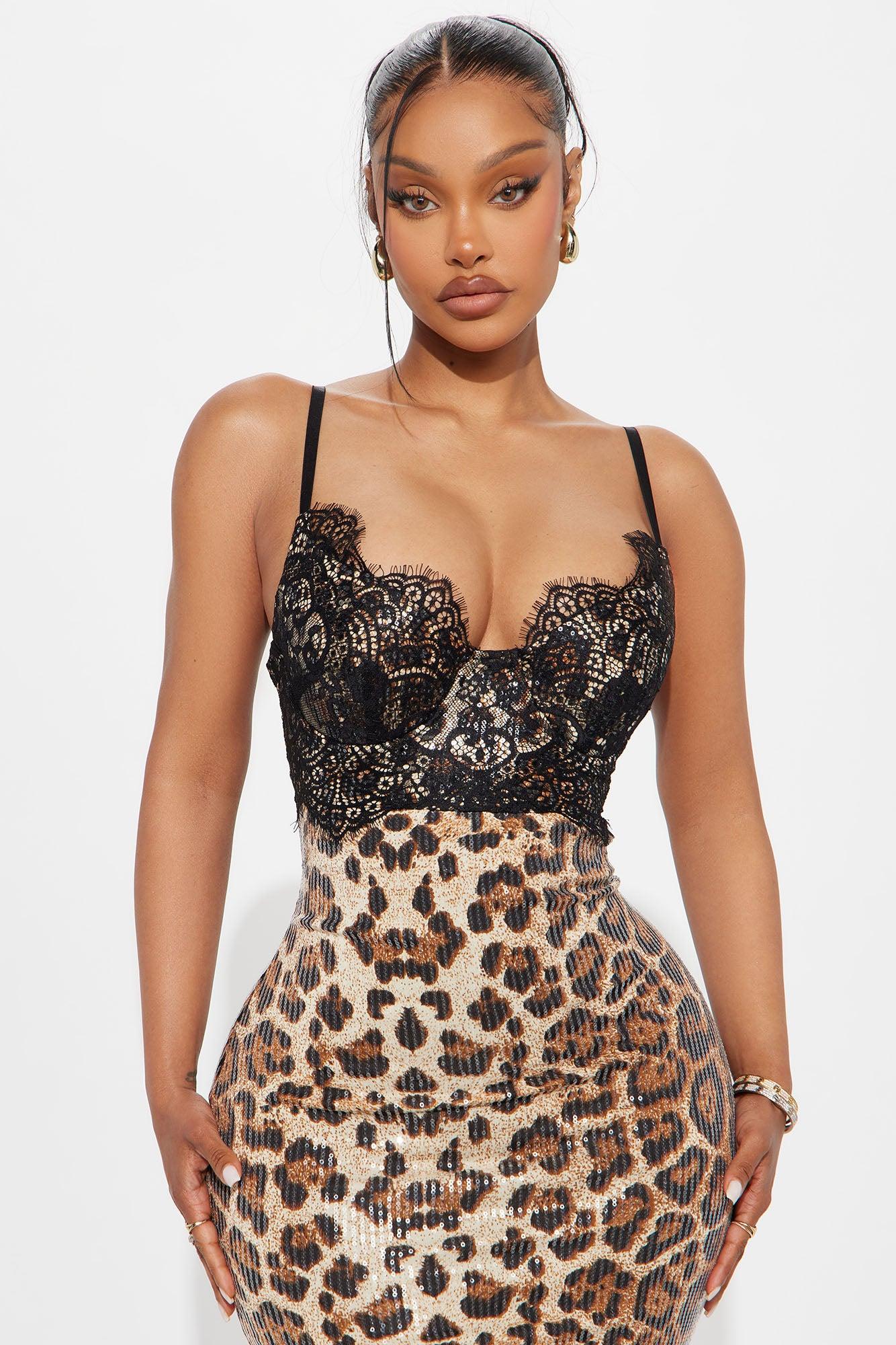 Nikita Sequin Lace Maxi Dress - Leopard Female Product Image