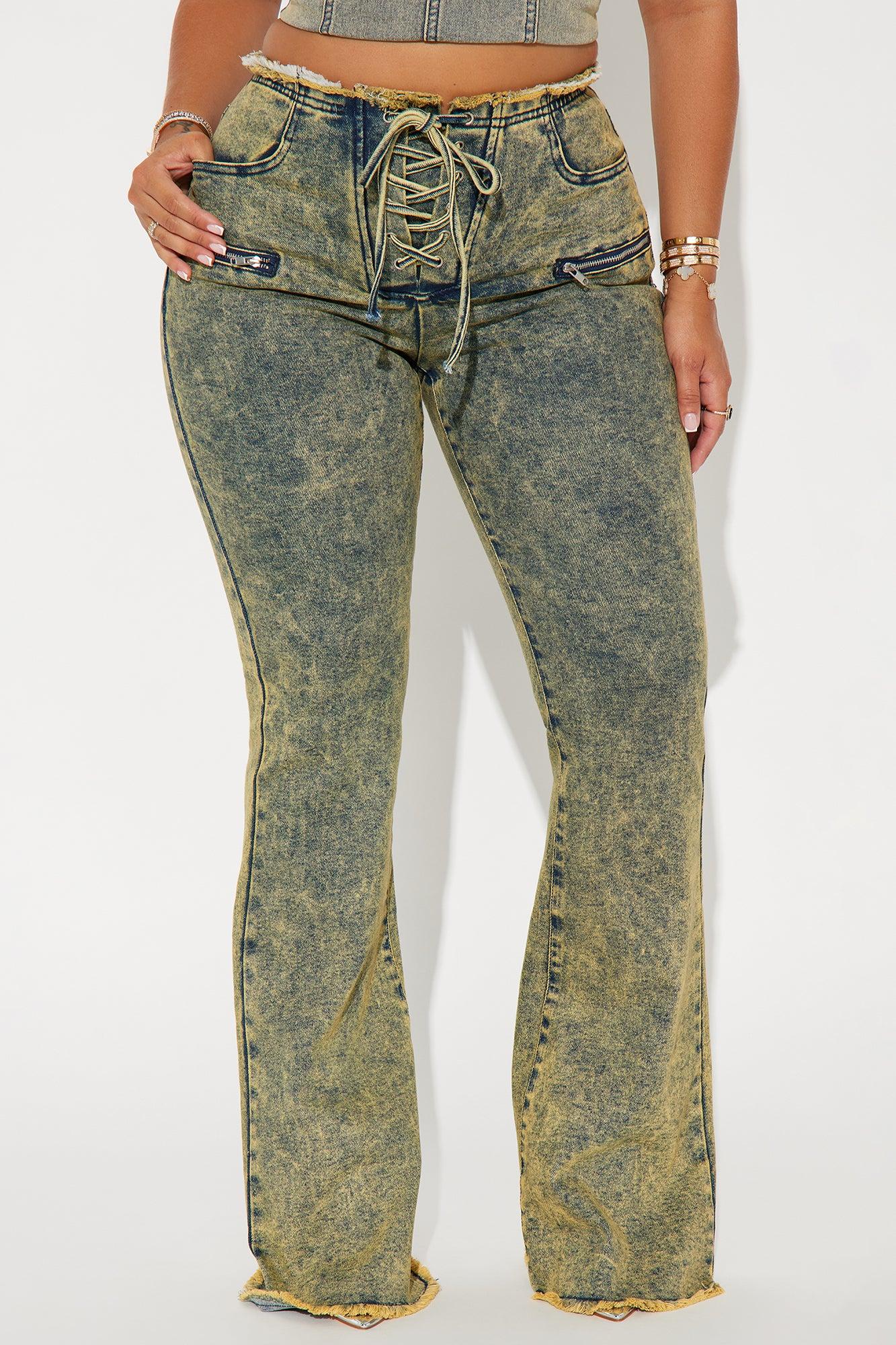 Know You Well Acid Wash Flare Jean - Vintage Wash Product Image