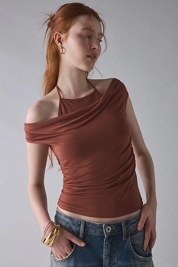 Urban Outfitters UO Marni Short Sleeve Layered Twofer Crop Top Womens at Urban Outfitters Product Image