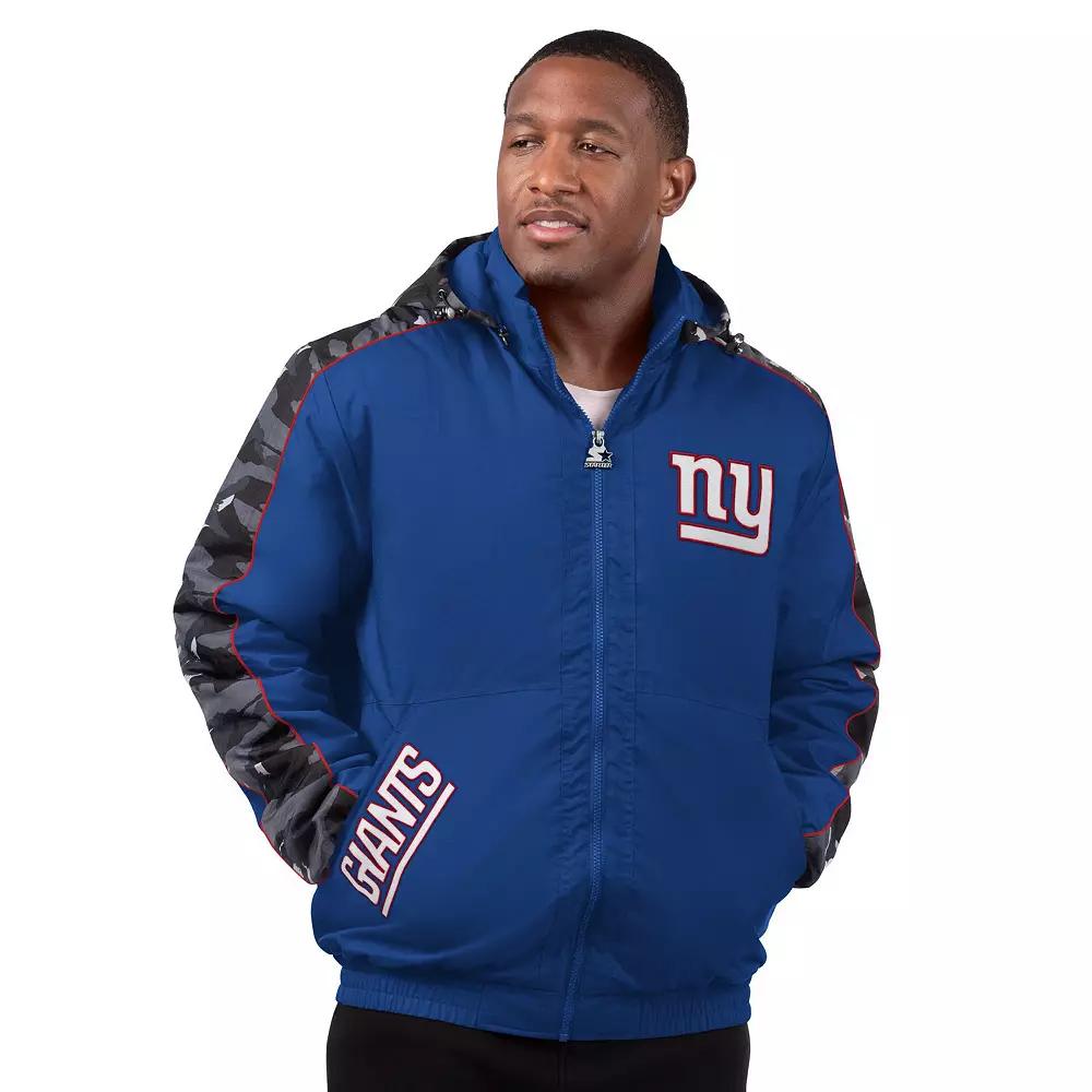 Men's Starter Royal New York Giants Thursday Night Gridiron Full-Zip Jacket,  Product Image