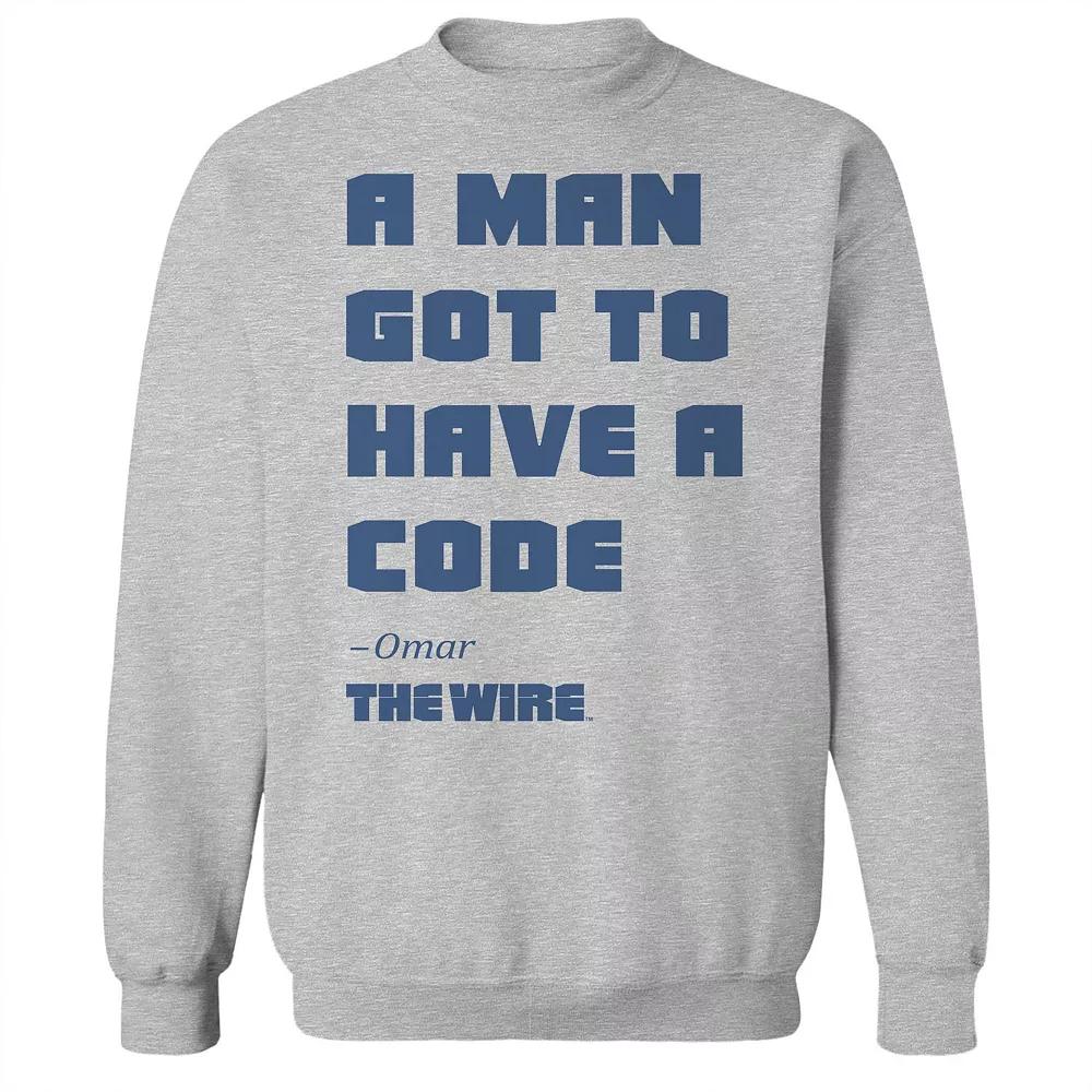 Men's A Mans Code The Wire Graphic Fleece Crew Sweatshirt, Adult Unisex,  Product Image