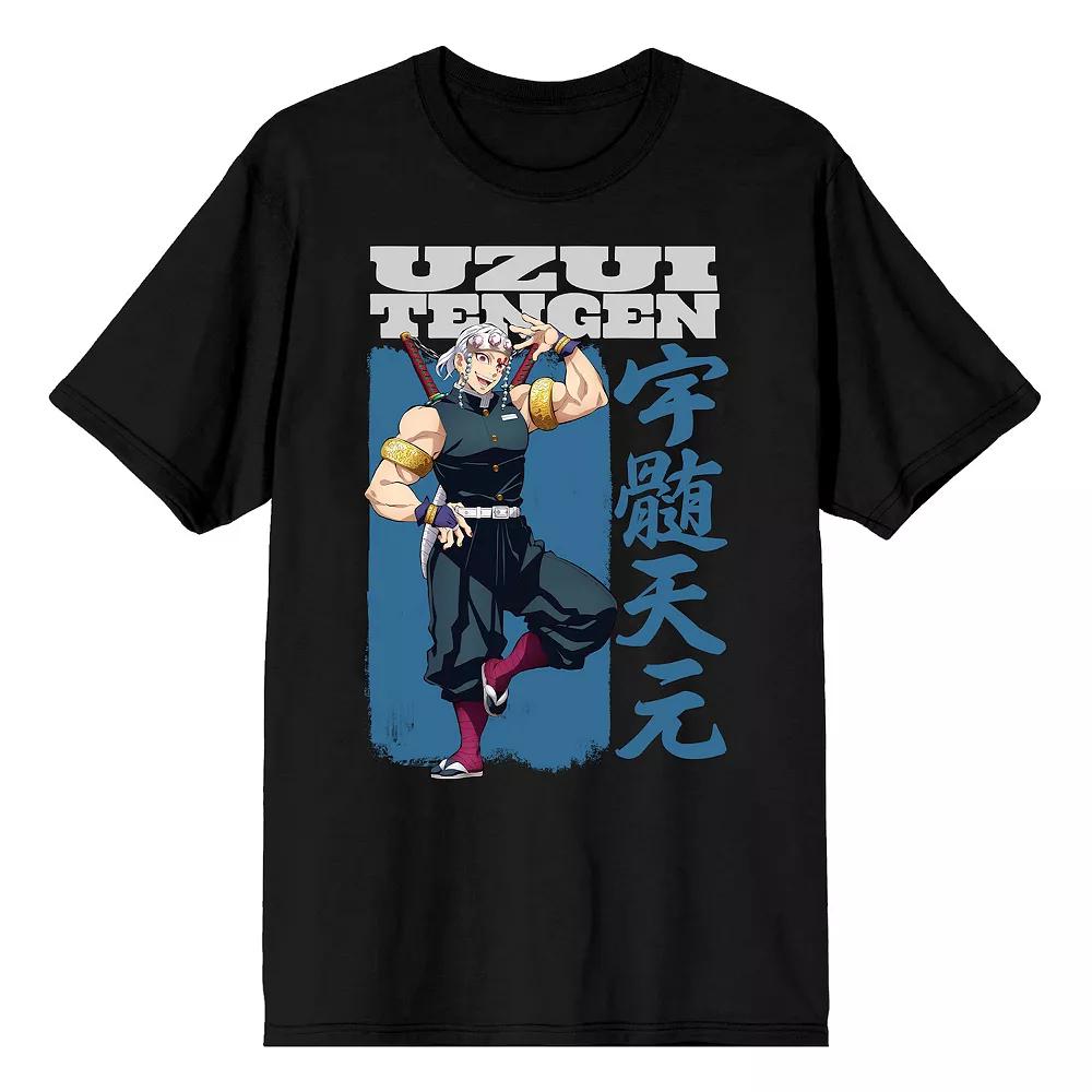 Men's Demon Slayer Uzui Tengen Graphic Tee, Size: Large, Black Product Image