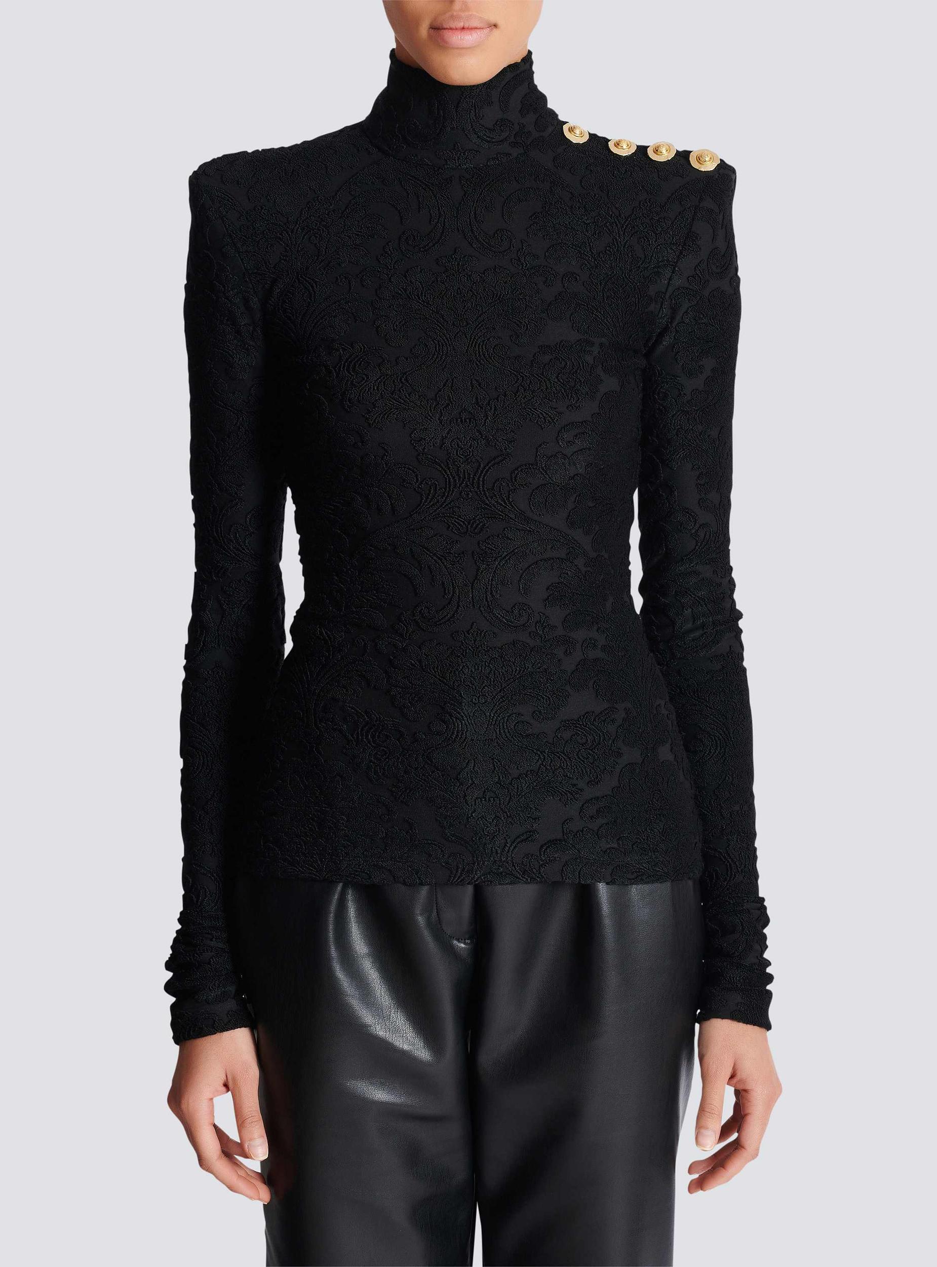 Baroque pattern long-sleeved top Product Image