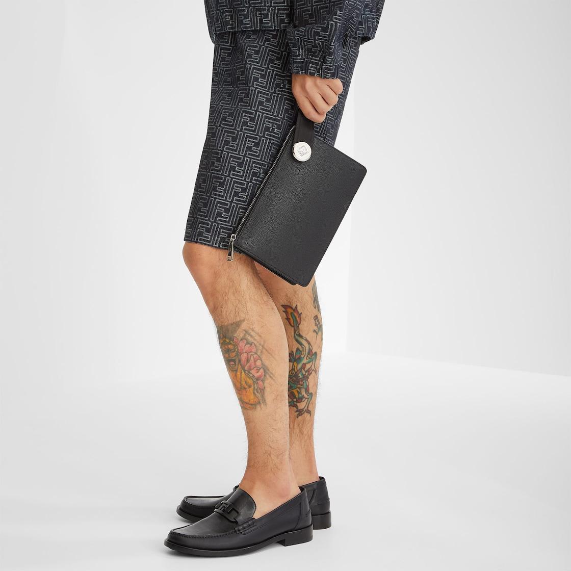 Fendi O'Lock loafersBlack leather loafers Product Image