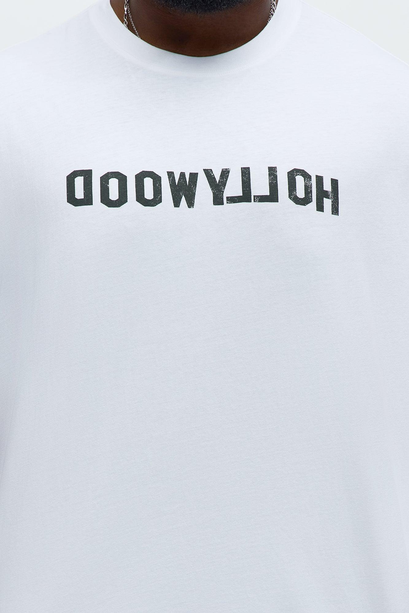 Hollyweird Sign Oversized Short Sleeve Tee - White Male Product Image