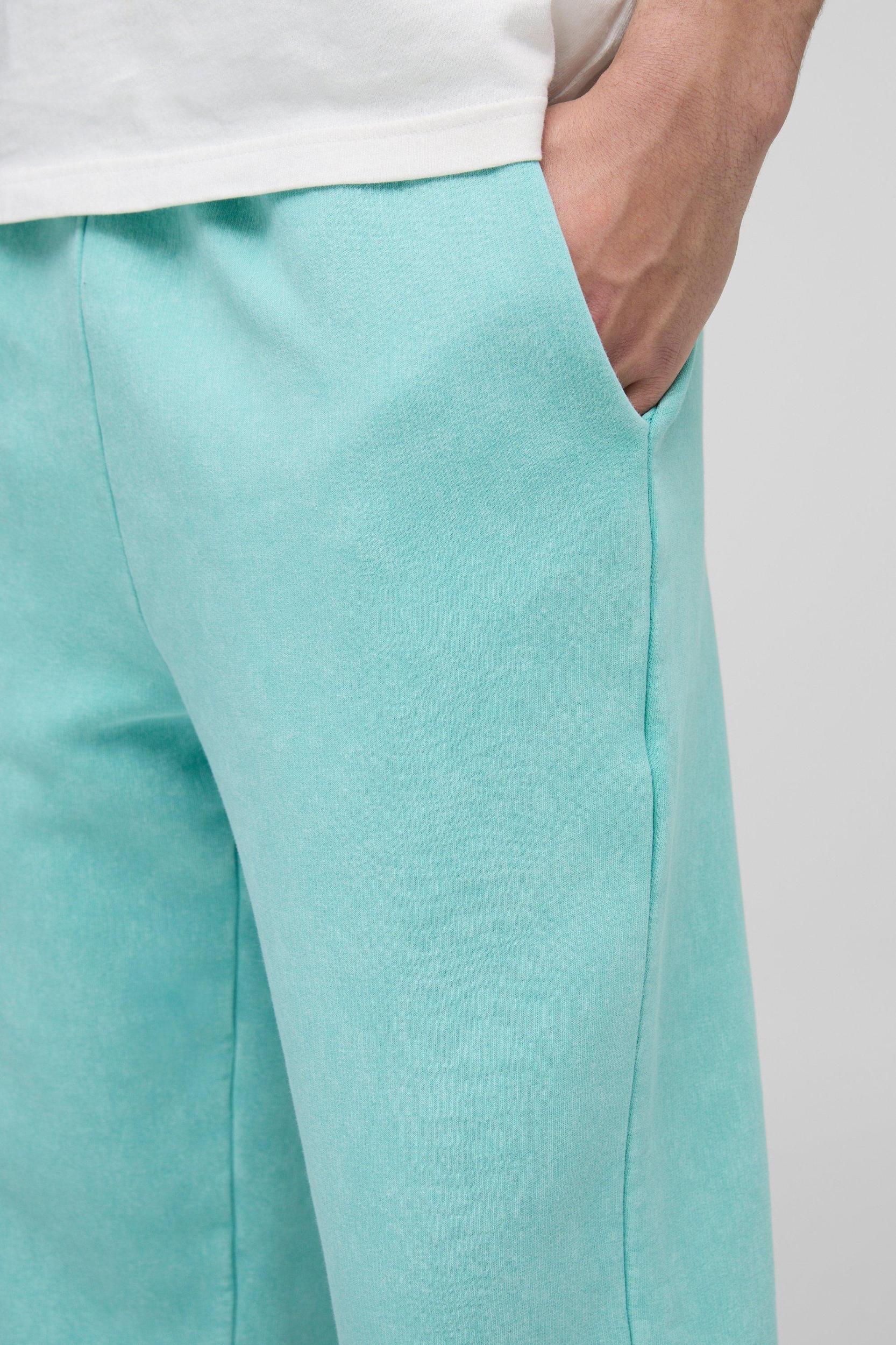 Straight Leg Distressed Washed Sweatpants | boohooMAN USA Product Image